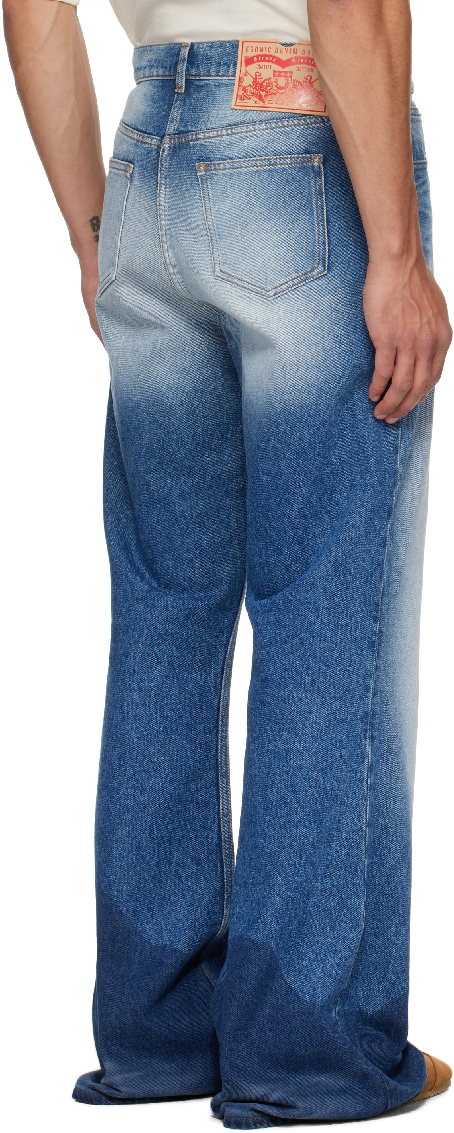 Egonlab Samy Wide Leg Jeans In Blue