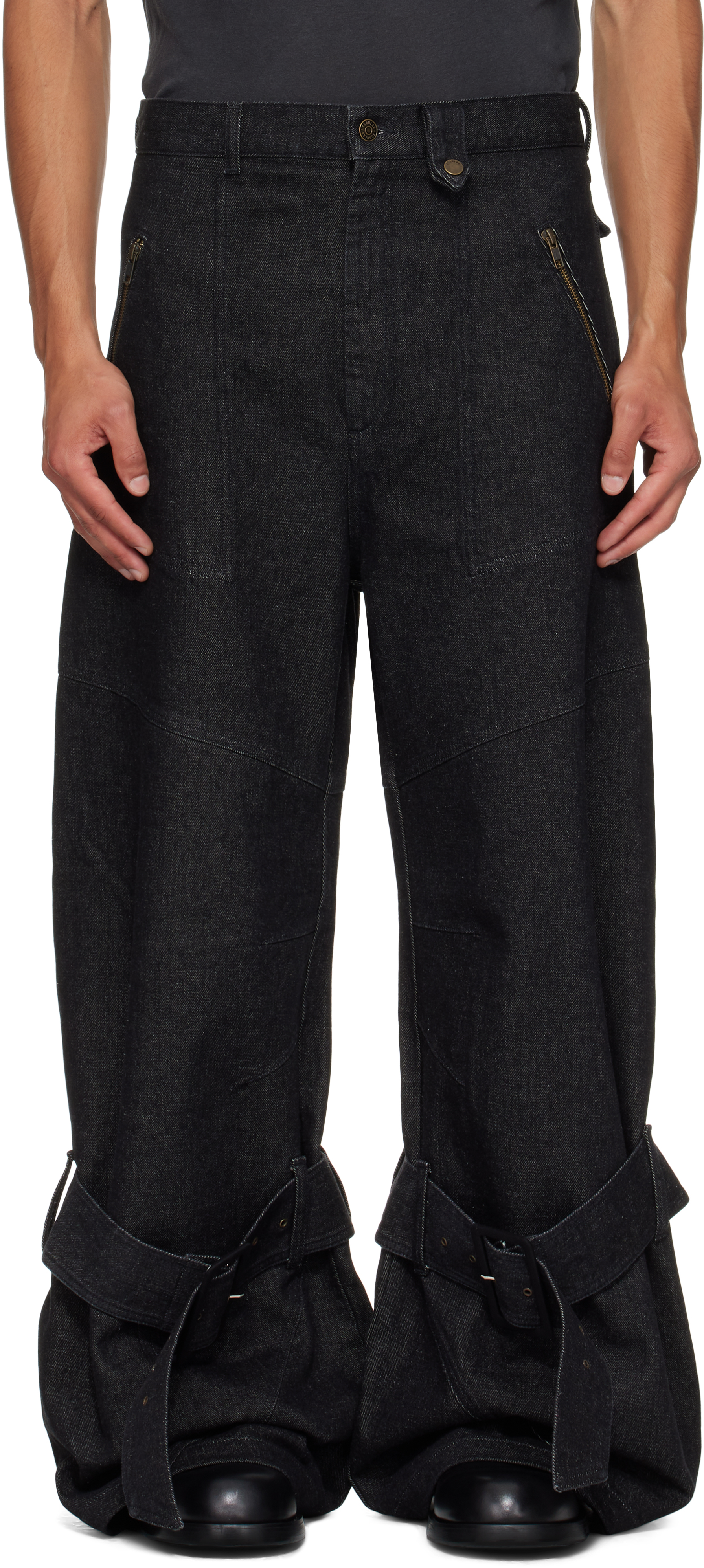 Egonlab Cargo Jeans In Black