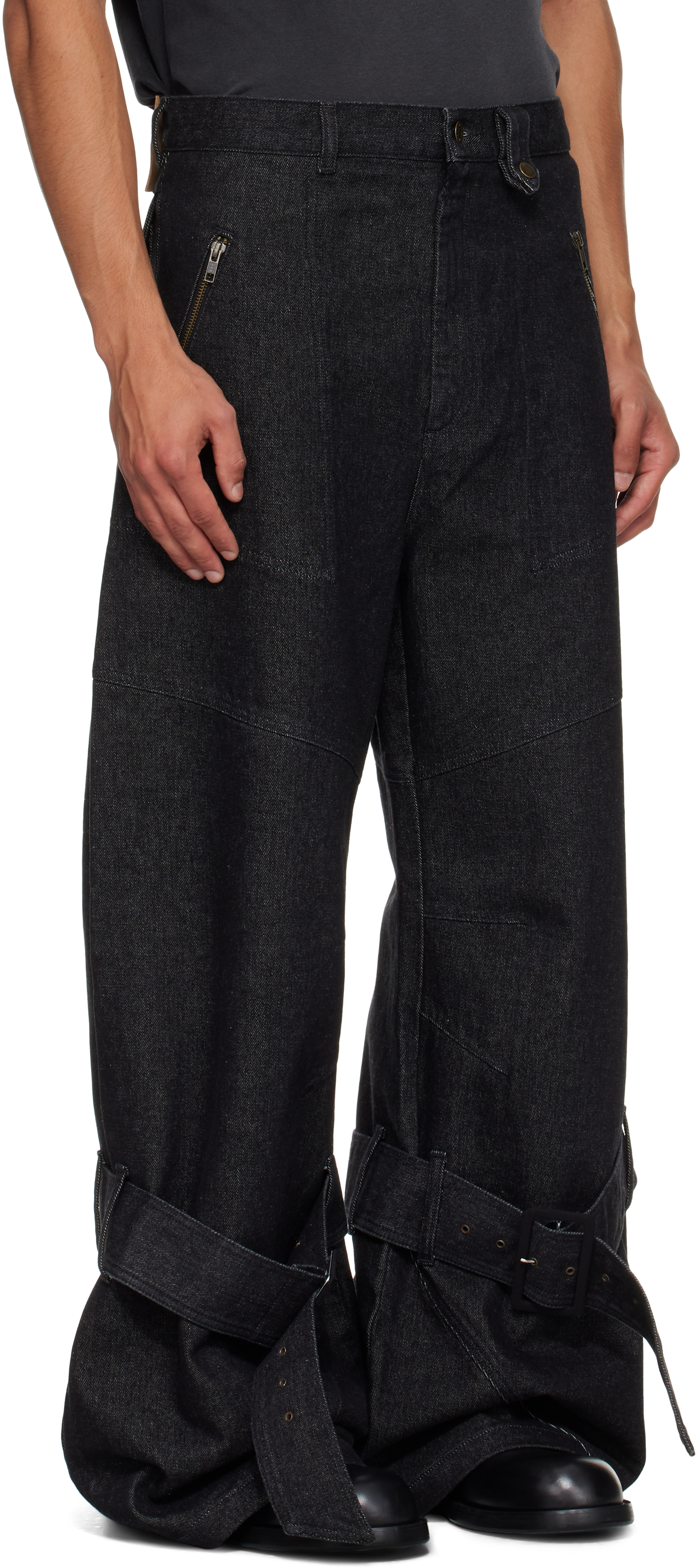 Egonlab Cargo Jeans In Black