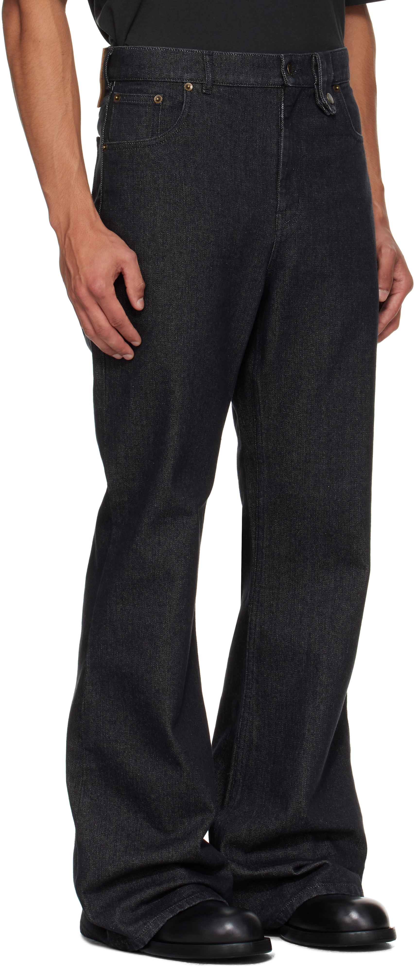 Egonlab Samy Wide Leg Jeans In Black