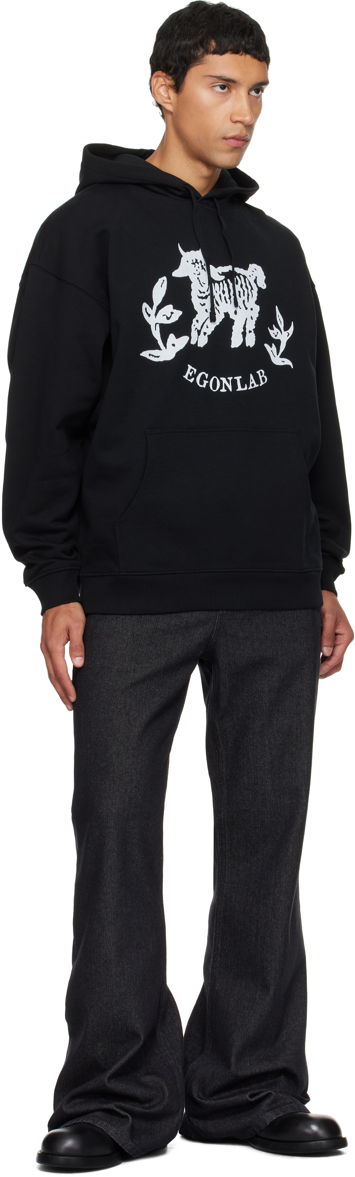 Egonlab Samy Wide Leg Jeans In Black
