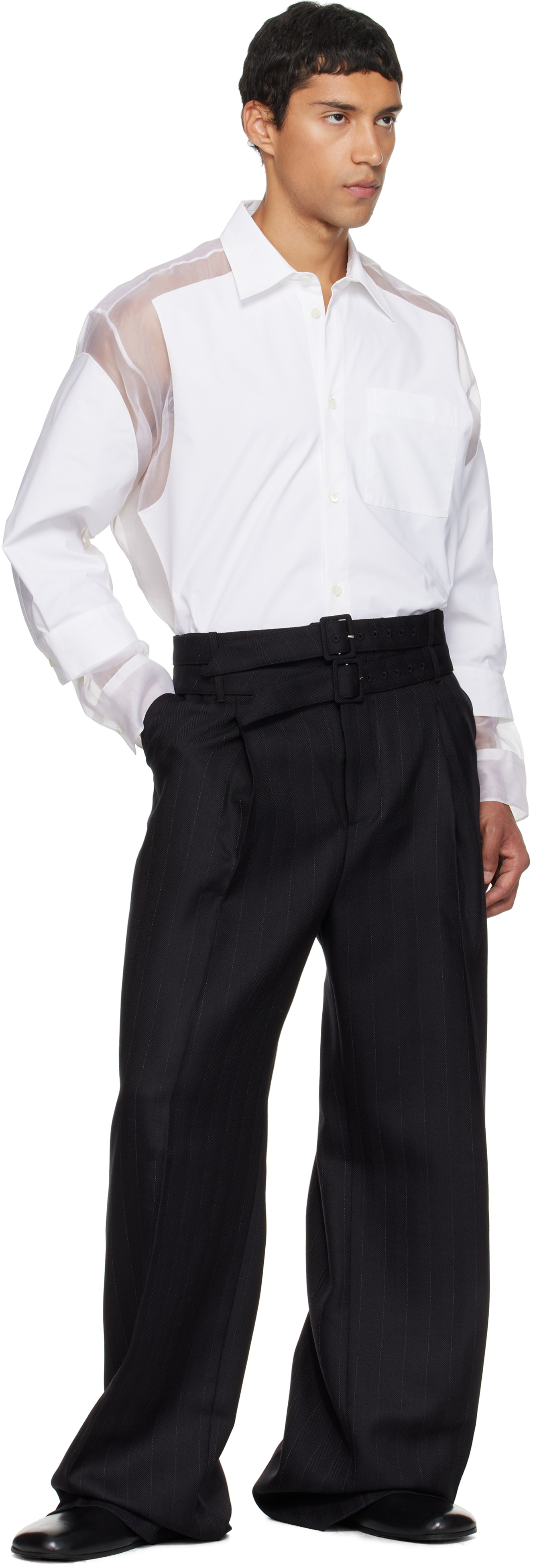 Egonlab Pleated Trousers In Black