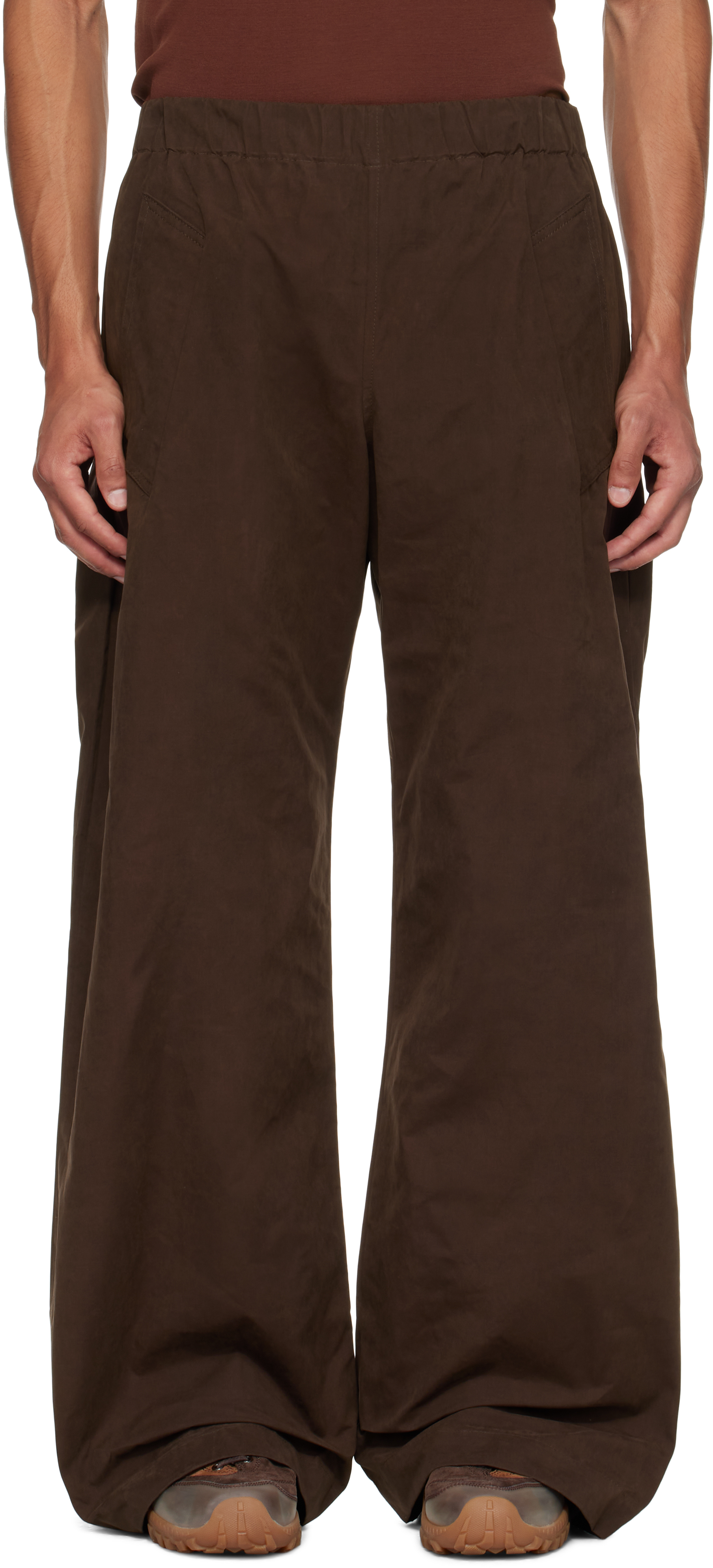 Egonlab Brown Track Trousers In Brown