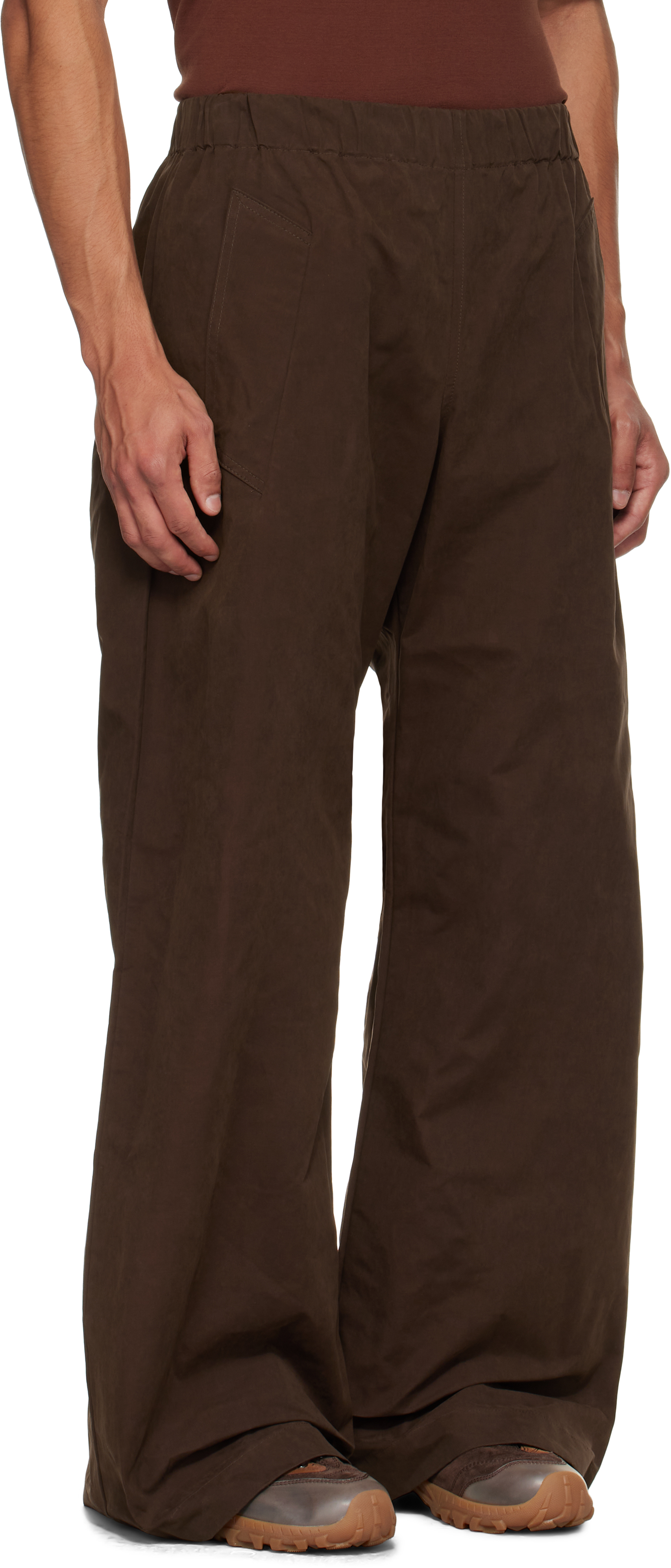 Egonlab Brown Track Trousers In Brown