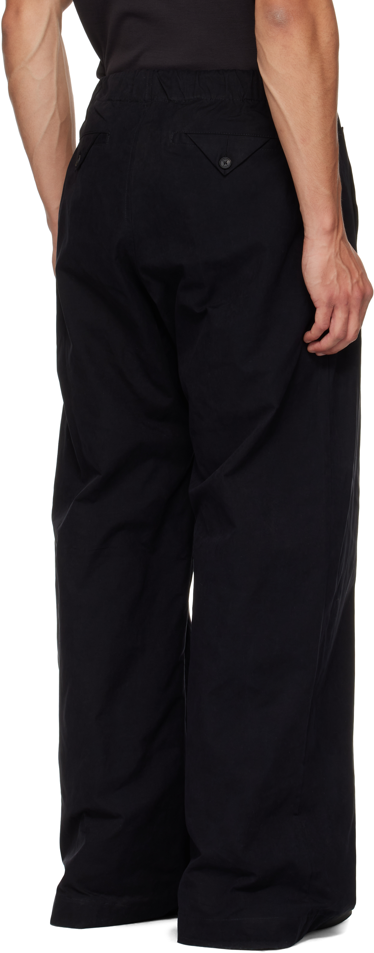 Egonlab Black Drawstring Track Pants In Black