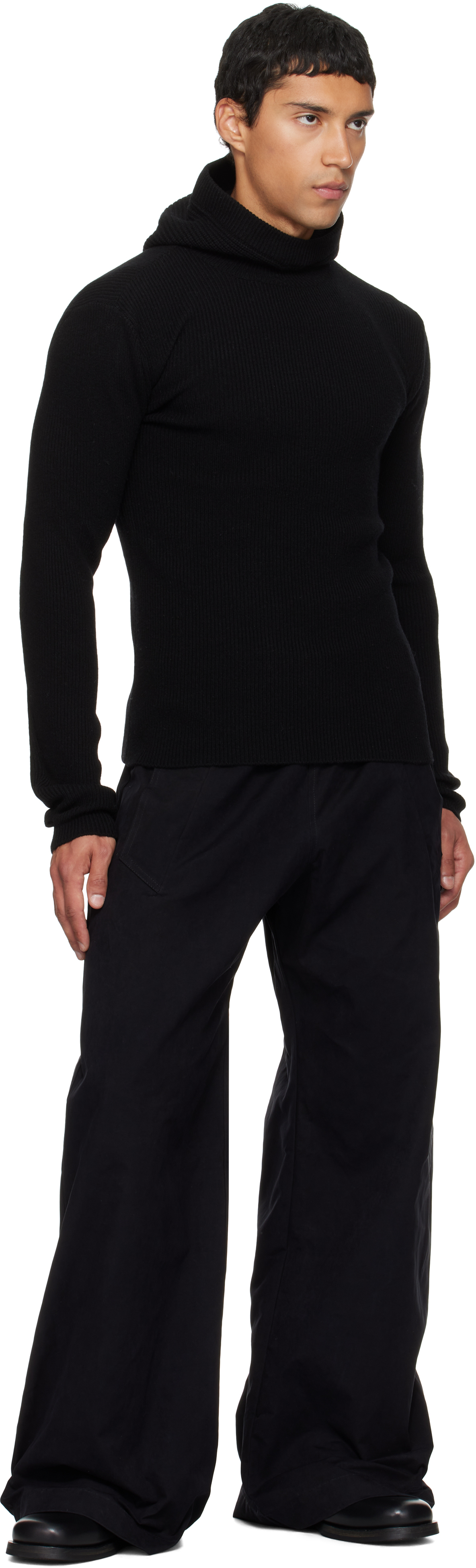 Egonlab Black Drawstring Track Pants In Black