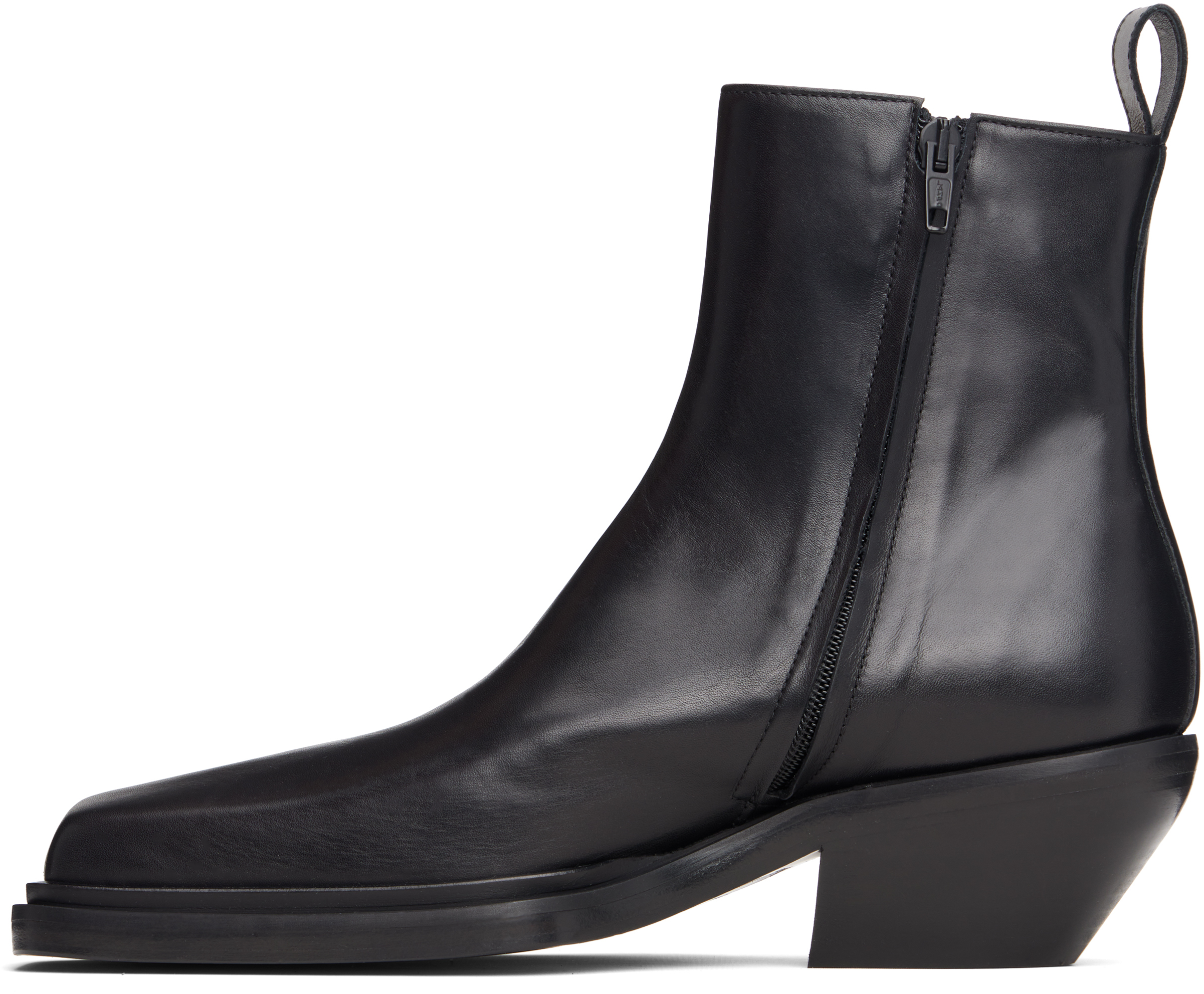 Egonlab Black Ankle Boots In Black