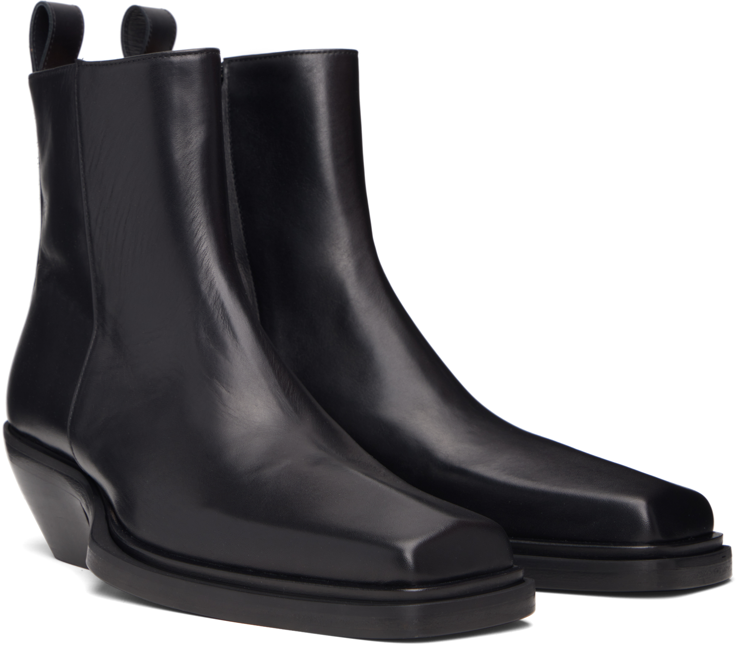 Egonlab Black Ankle Boots In Black