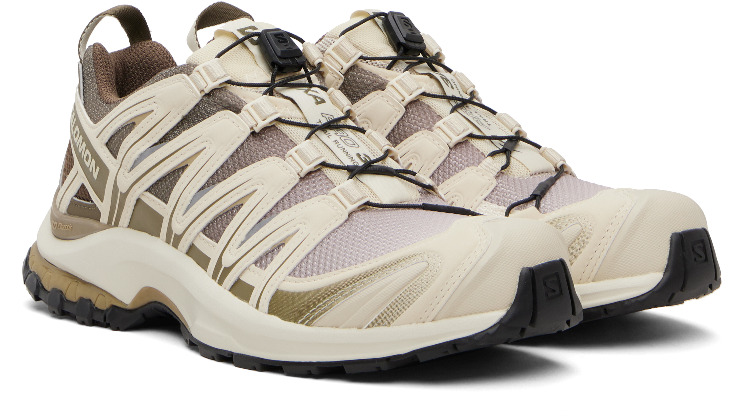 Salomon Xa Pro 3d Rubber-trimmed Mesh Sneakers In Brown
