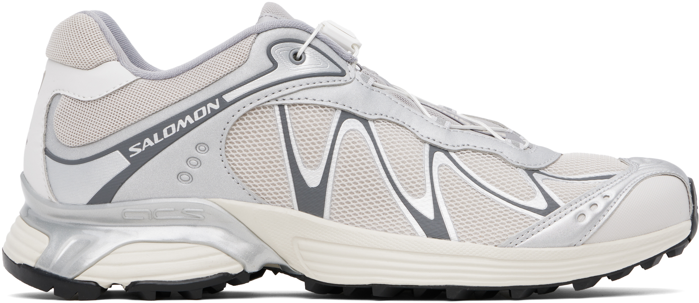 Salomon: Silver & Beige XT-Whisper Sneakers | SSENSE