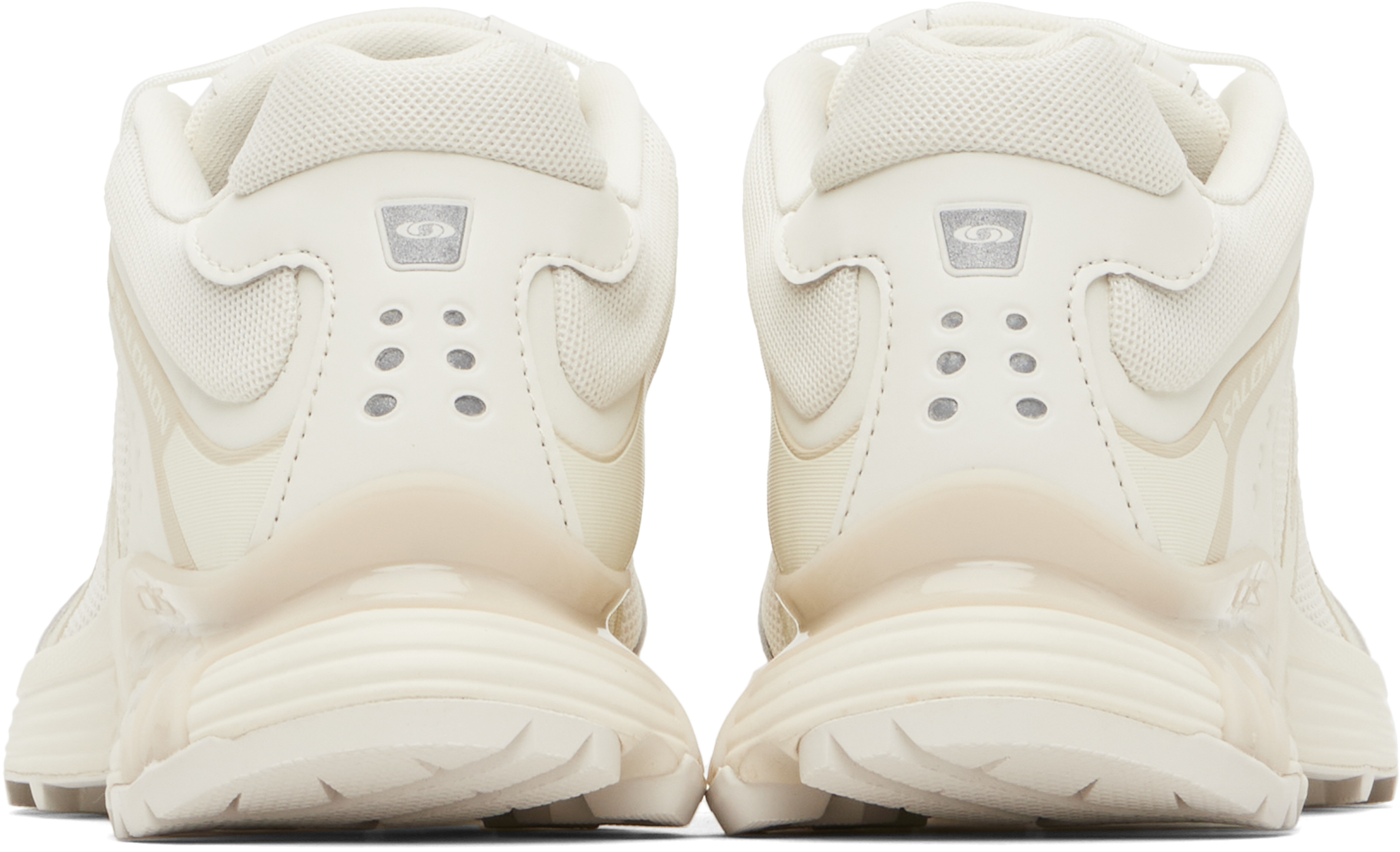 Salomon Mesh Panel Slip-on Sneakers With Padded Collar In White