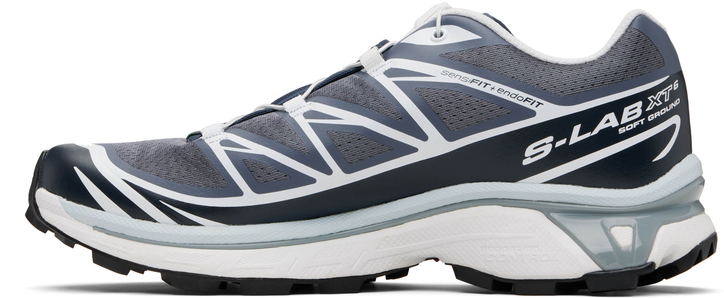 Salomon Xt-6 Grisaille Grey Mesh Sneakers In Gray