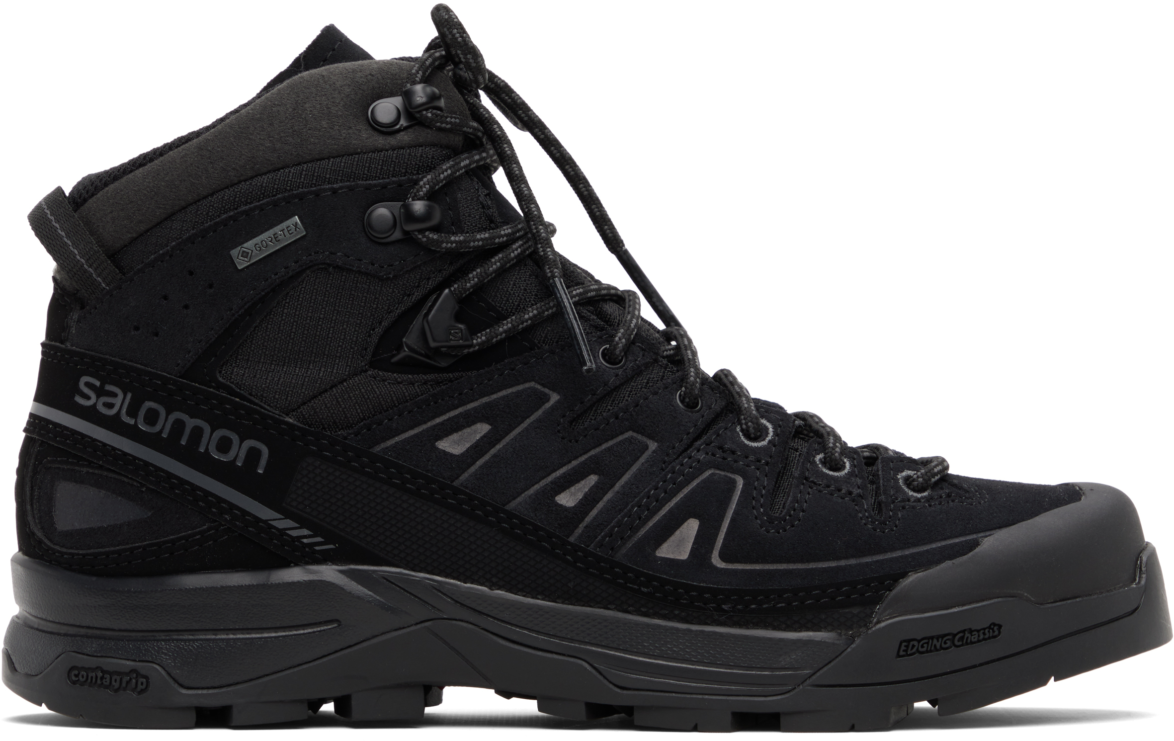 Salomon: ブラック X-ALP レザー GORE-TEX ミッドカット ブーツ