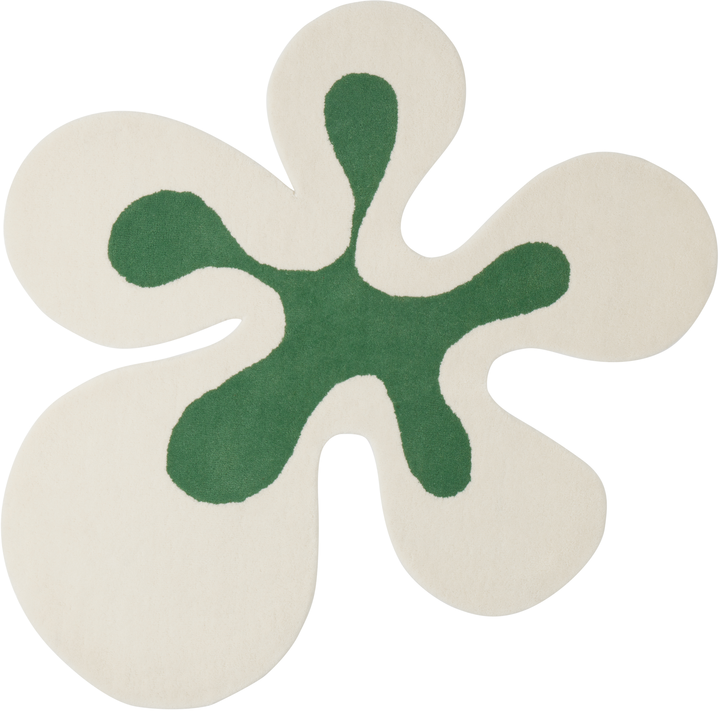 Rashelle Ssense Exclusive Off-white & Green Groovy Flubber Rug