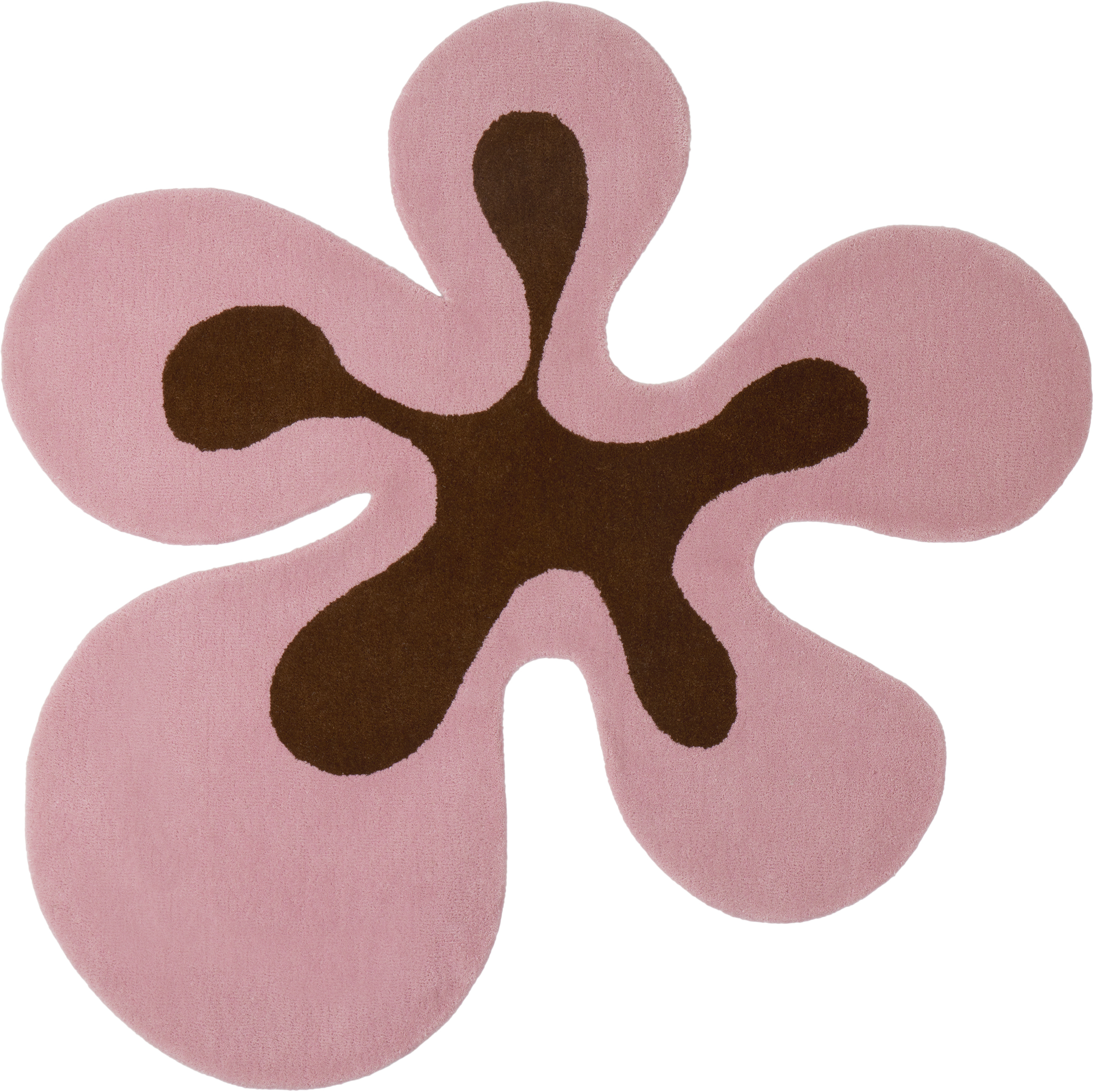 Rashelle Ssense Exclusive Pink & Brown Groovy Flubber Rug
