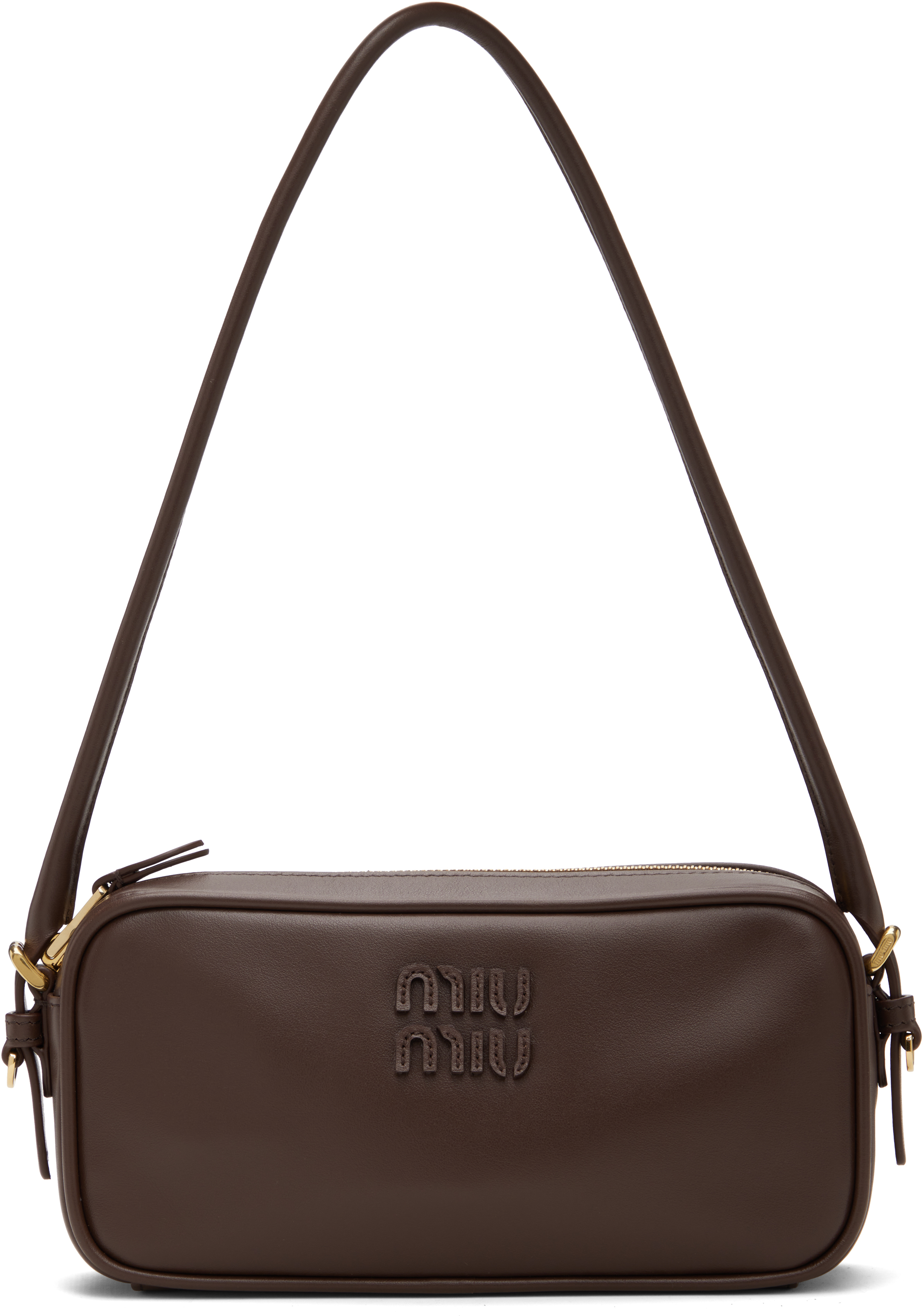Miu Miu: Brown Leather Bag | SSENSE Canada