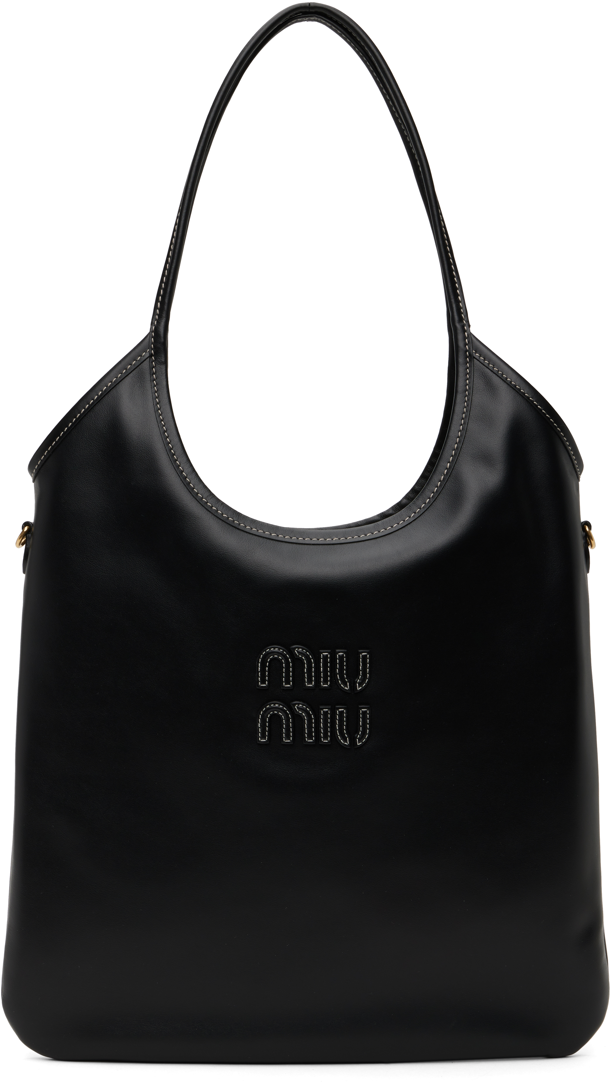 ★MIU MIU★ BLACK LEATHER IVY TOTE BAG Miu Miu Ivy Leather Tote Bag | Black | FARFETCH