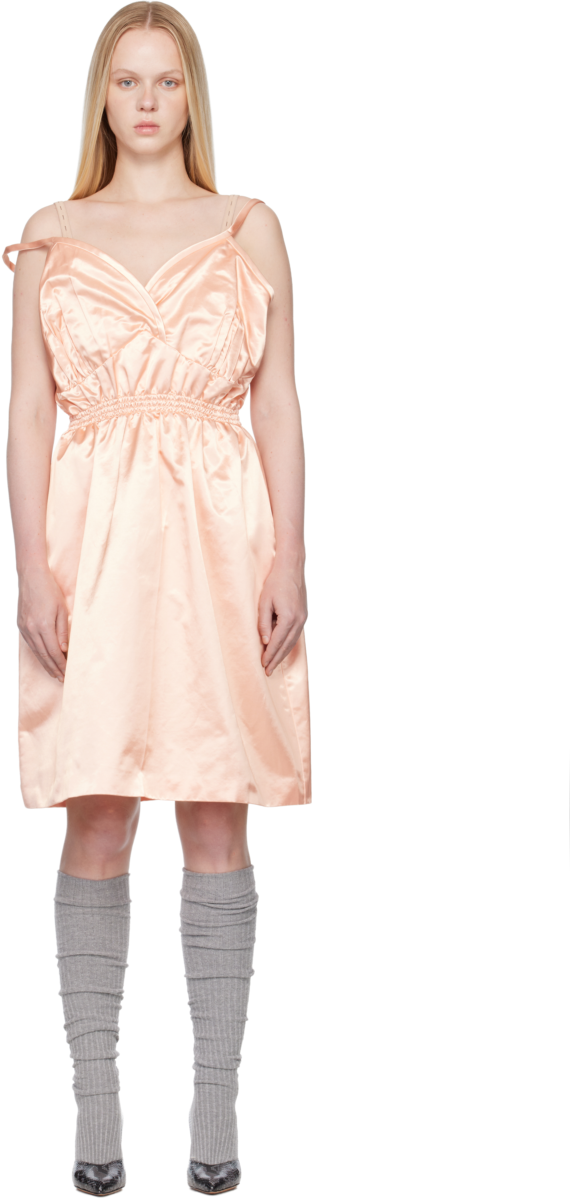 miu miu pink satin dress Miu Miu Satin Maxi Dress | Pink