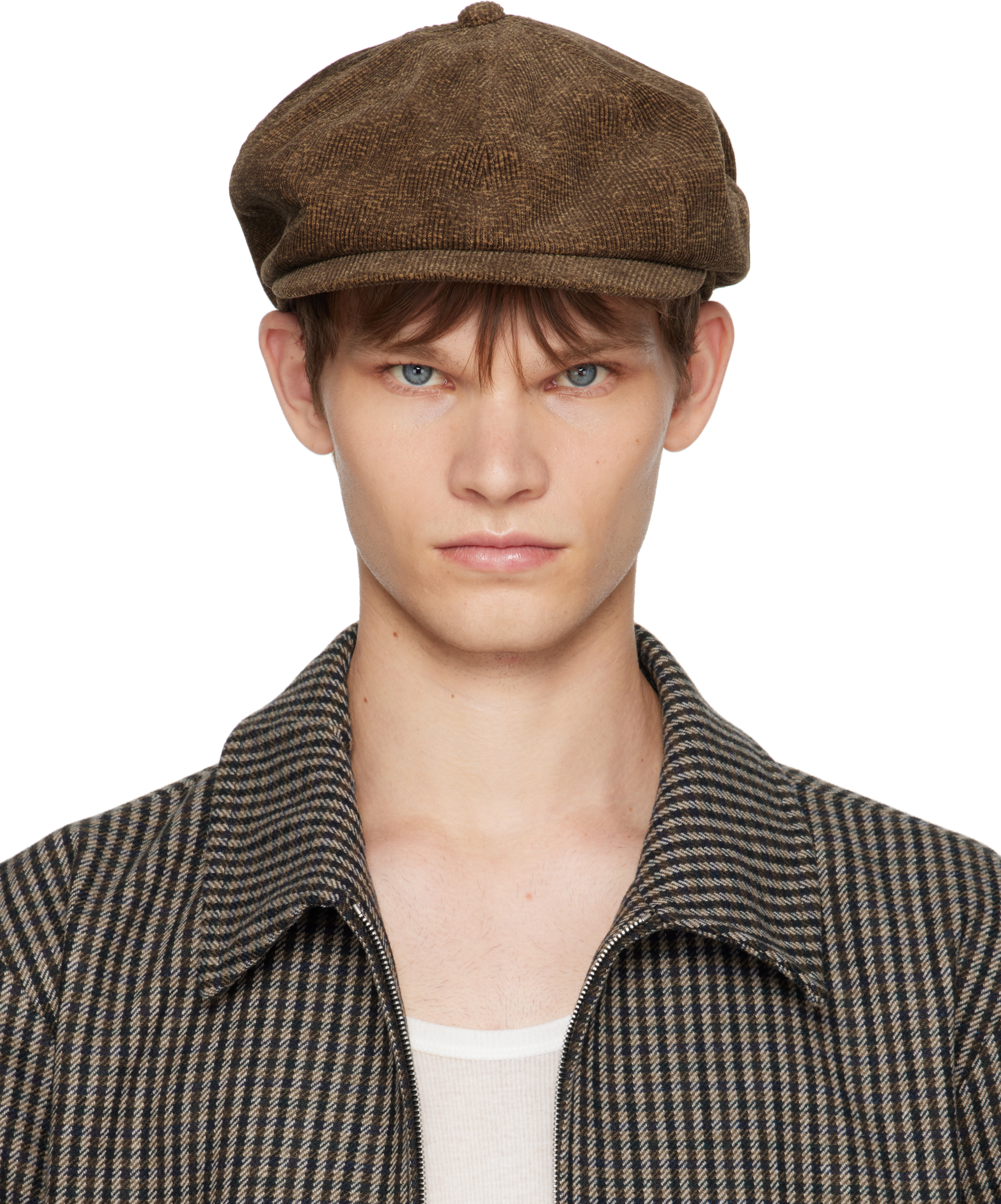 Taiga Takahashi: Brown Lot. 006 Newsboy Cap | SSENSE