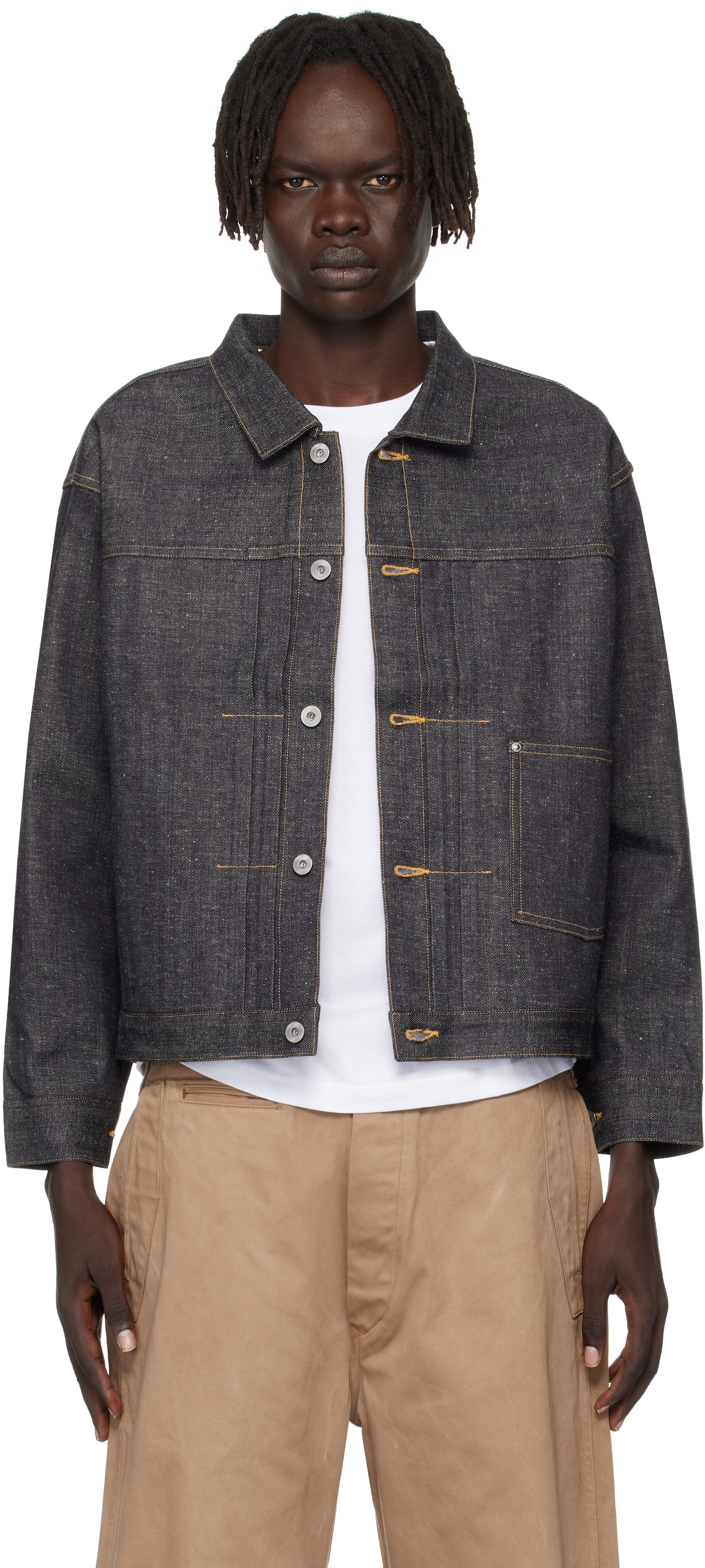 Taiga Takahashi: Navy Lot. 703 C.1920's Denim Jacket | SSENSE