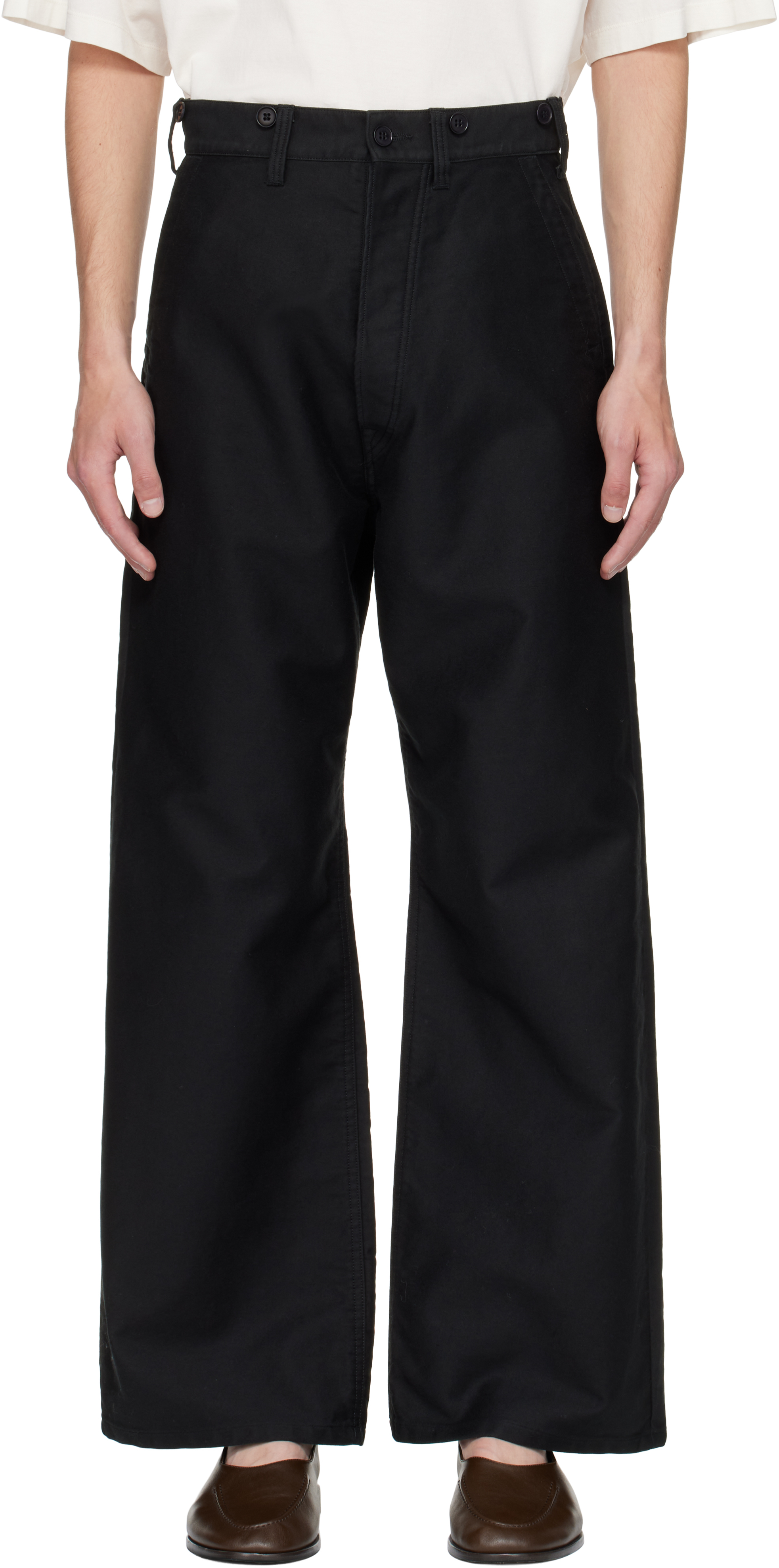 Black Lot.204 Engineer Trousers by Taiga Takahashi on Sale