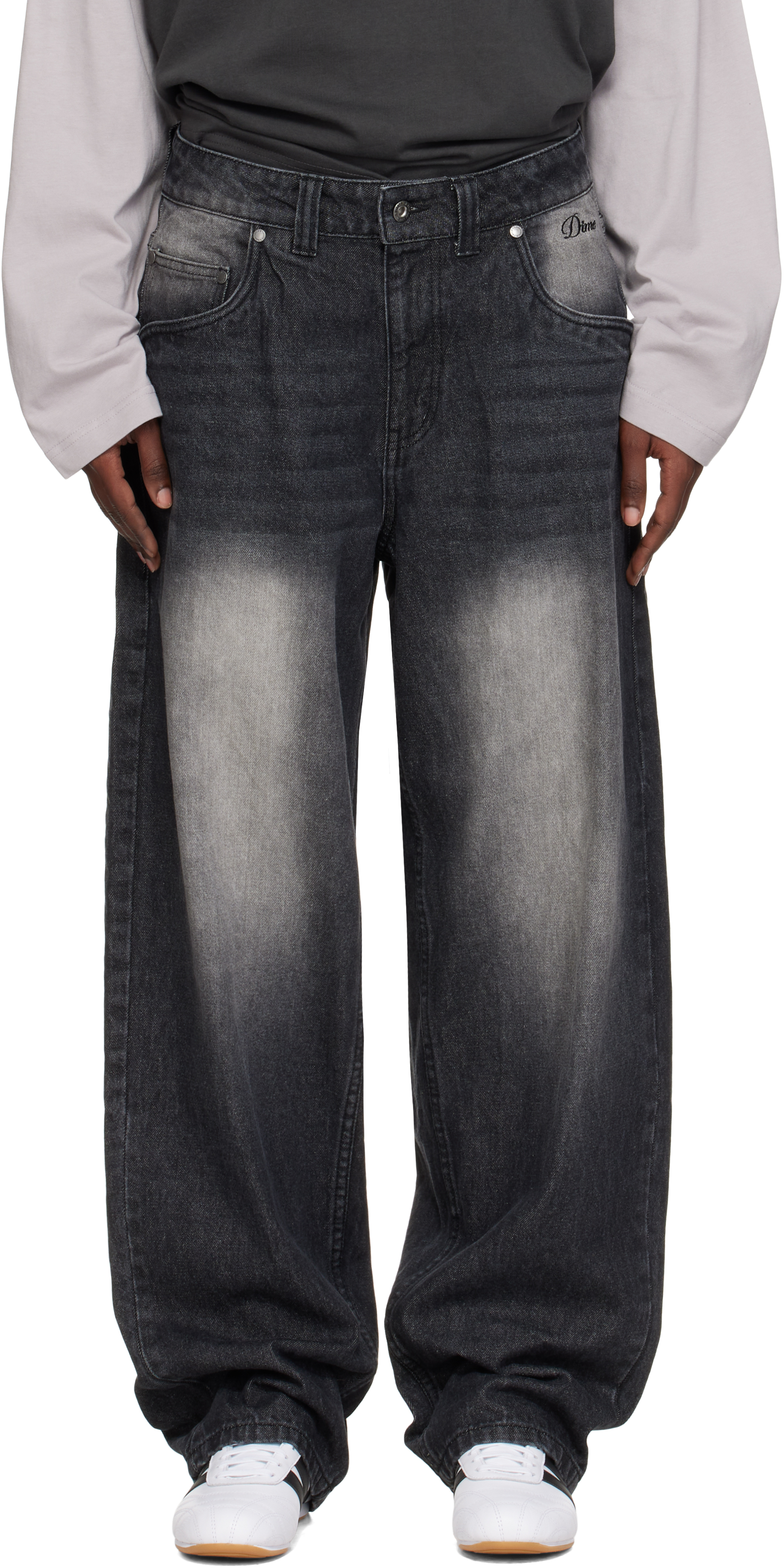 Black Classic Baggy Jeans by Dime on Sale