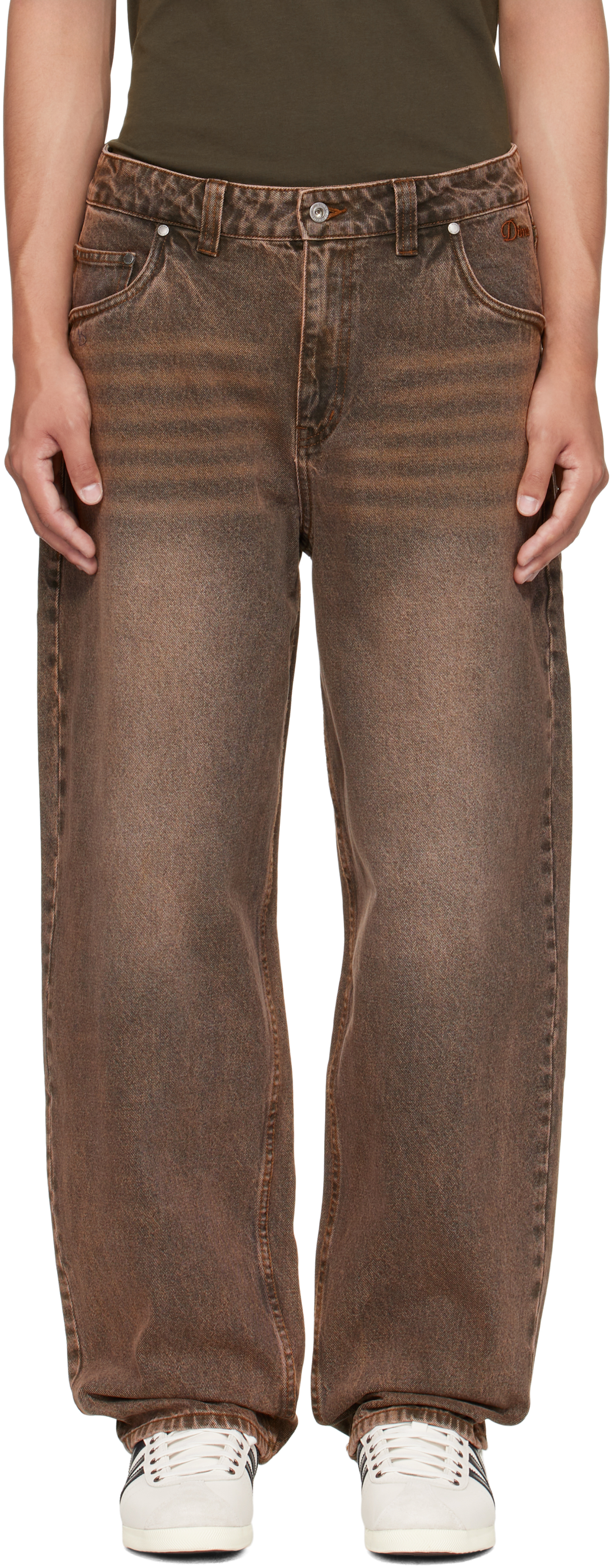 【正規品】 Dime デニム　brown ブラウン M Dime: ブラウン バギージーンズ | SSENSE 日本