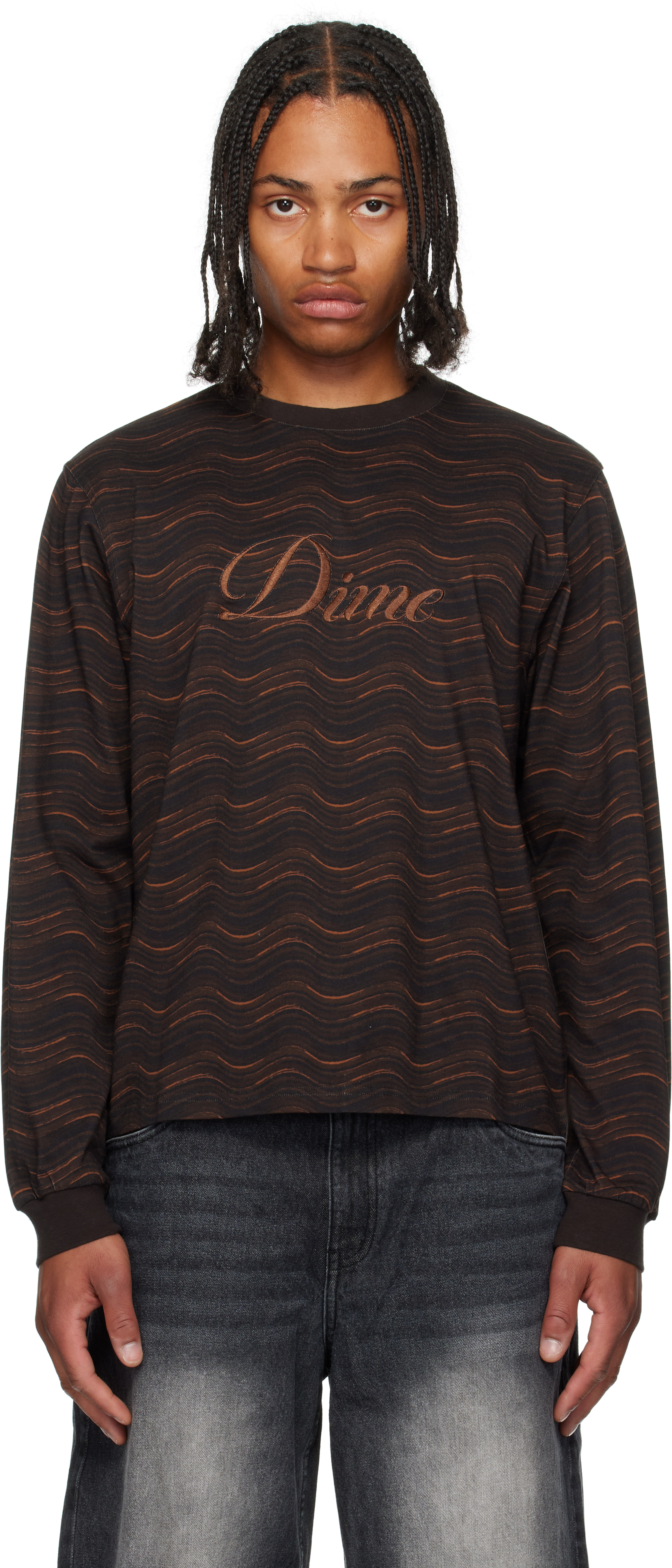 新作 DIME ロンT ロンT dime DIME 抽象的デザイン☆DIME☆コットン長袖