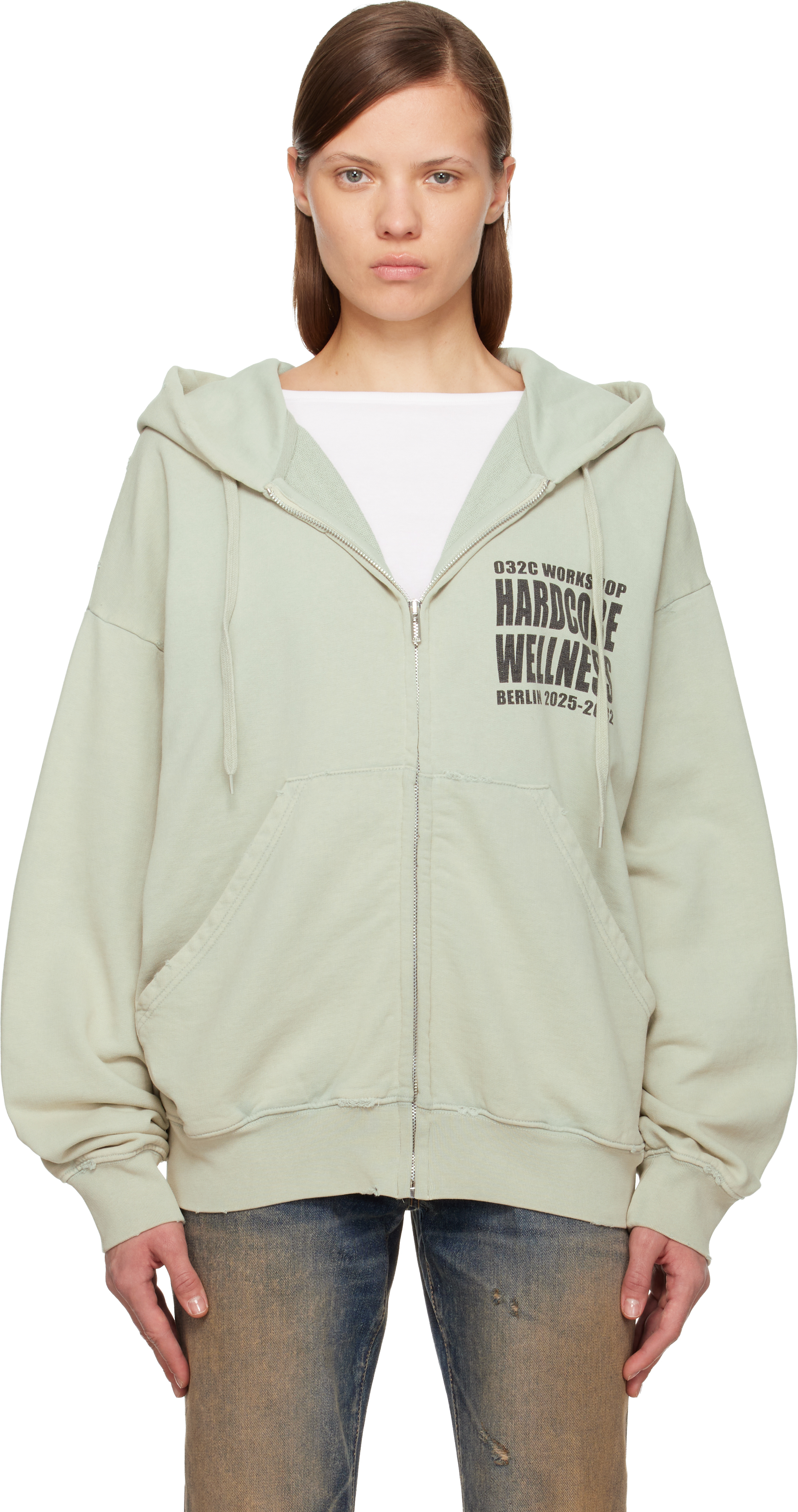 032c Green Hardcore Wellness Zip-up Jacket In Multi