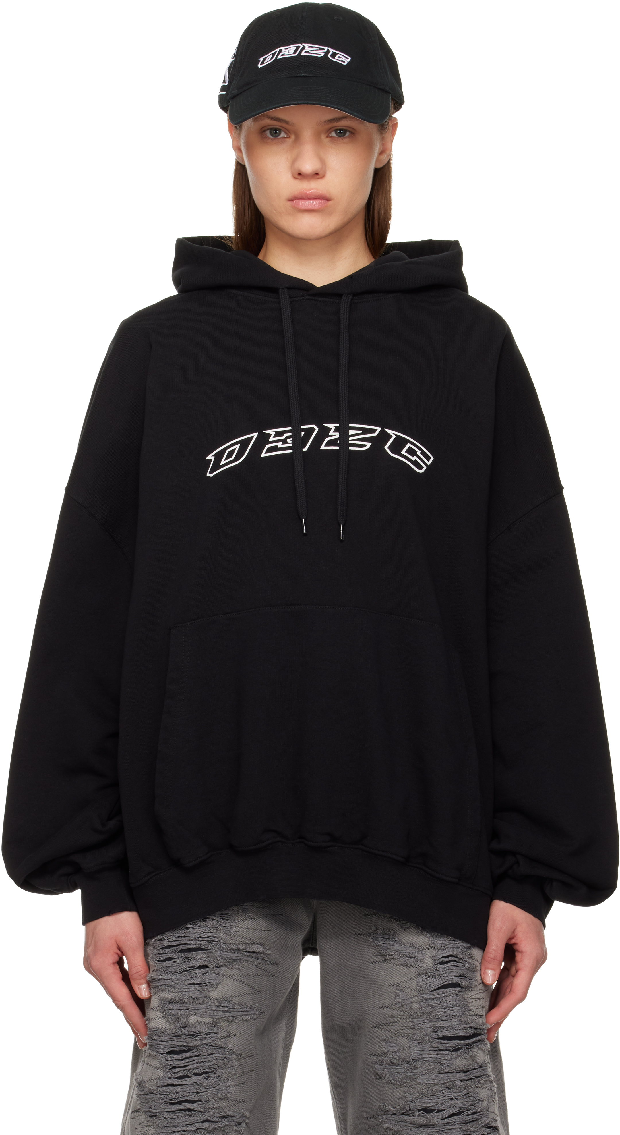 032c Black Hansel And Gretel Oversized Hoodie