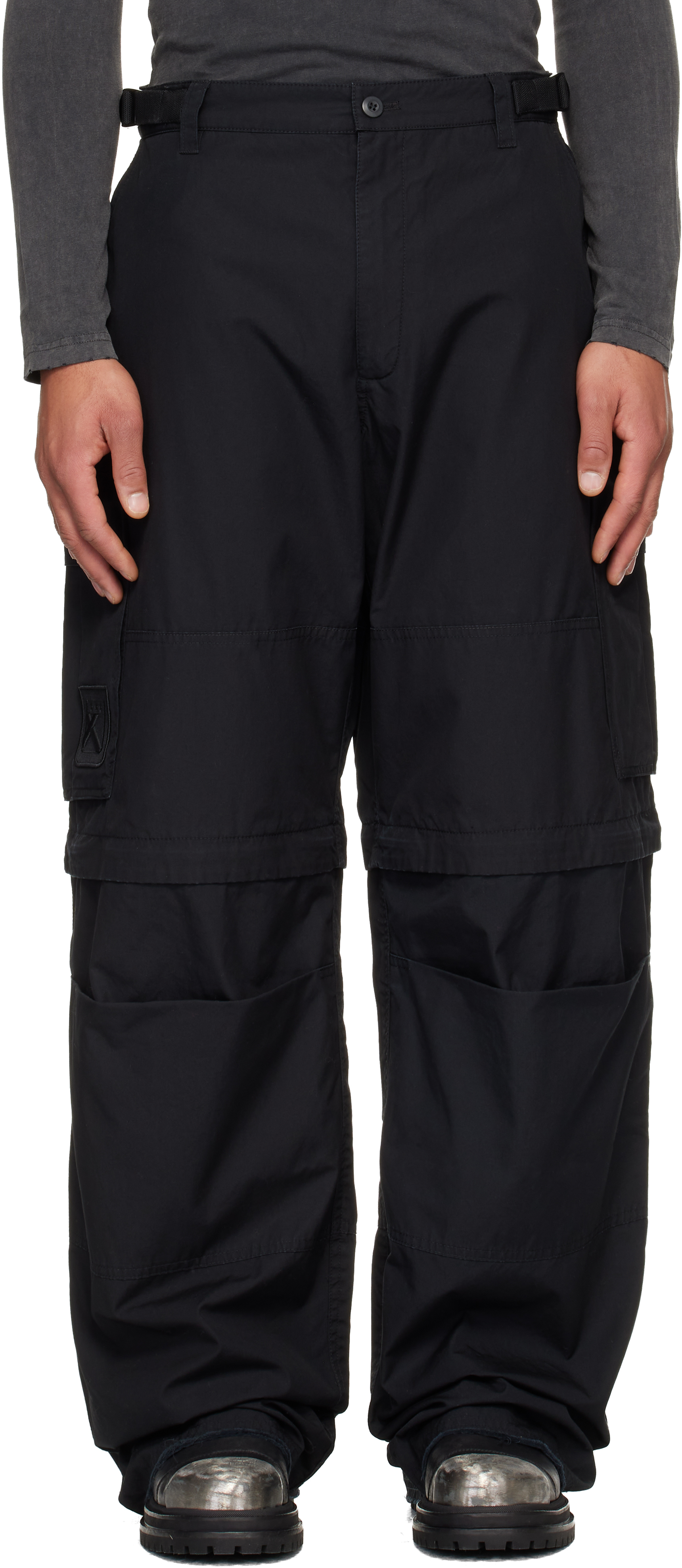 032c Black Double-edged Sword Cargo Pants