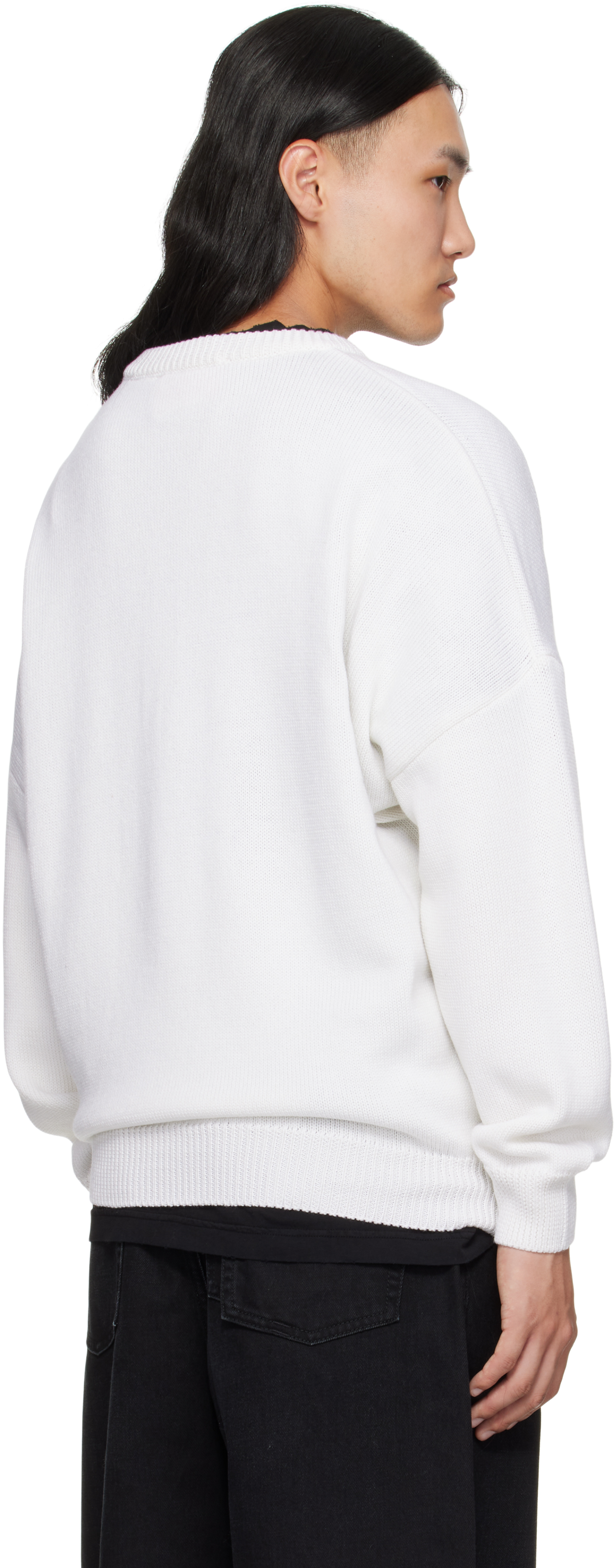 032c White Selfie Sweater In White