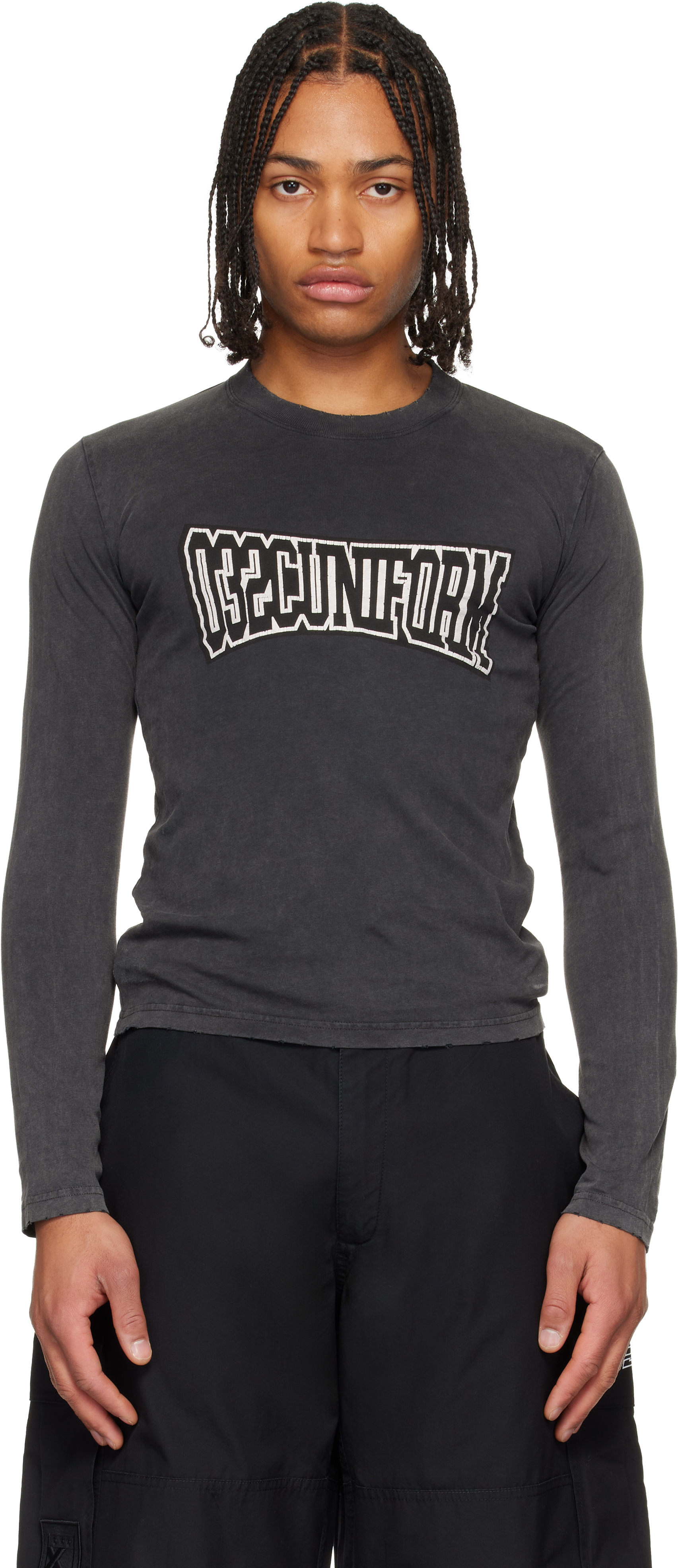 032c Black One Dollar Bill Tight Longsleeve T-shirt