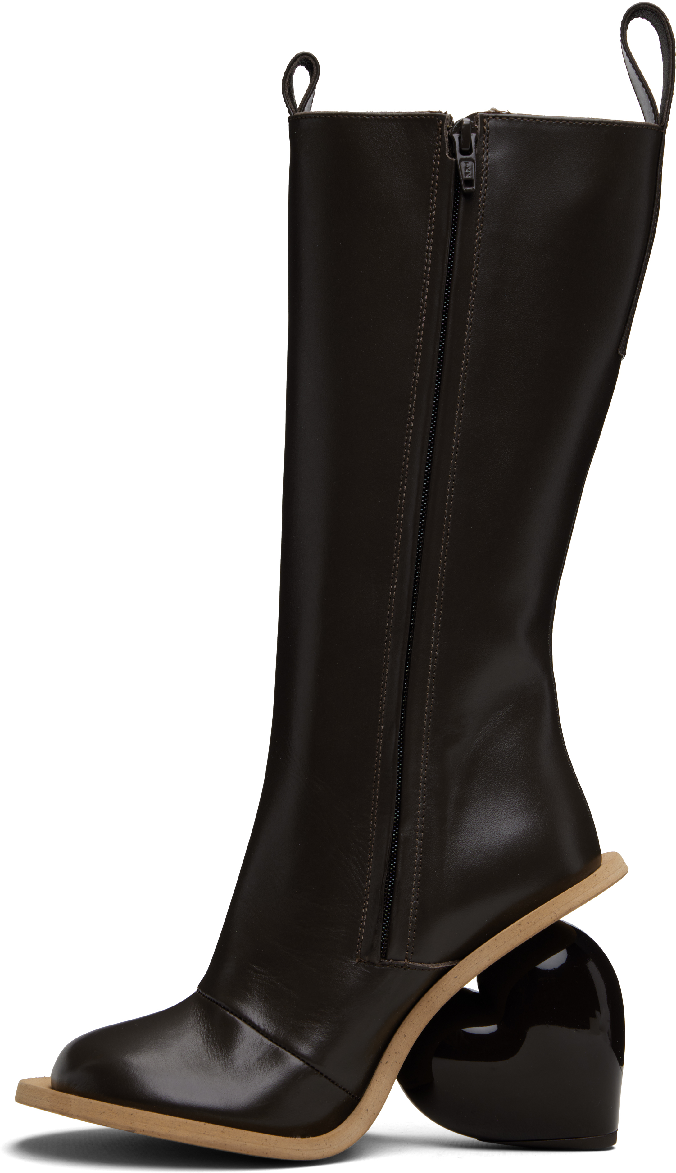 Yume Yume Brown Love Tall Boots In Black