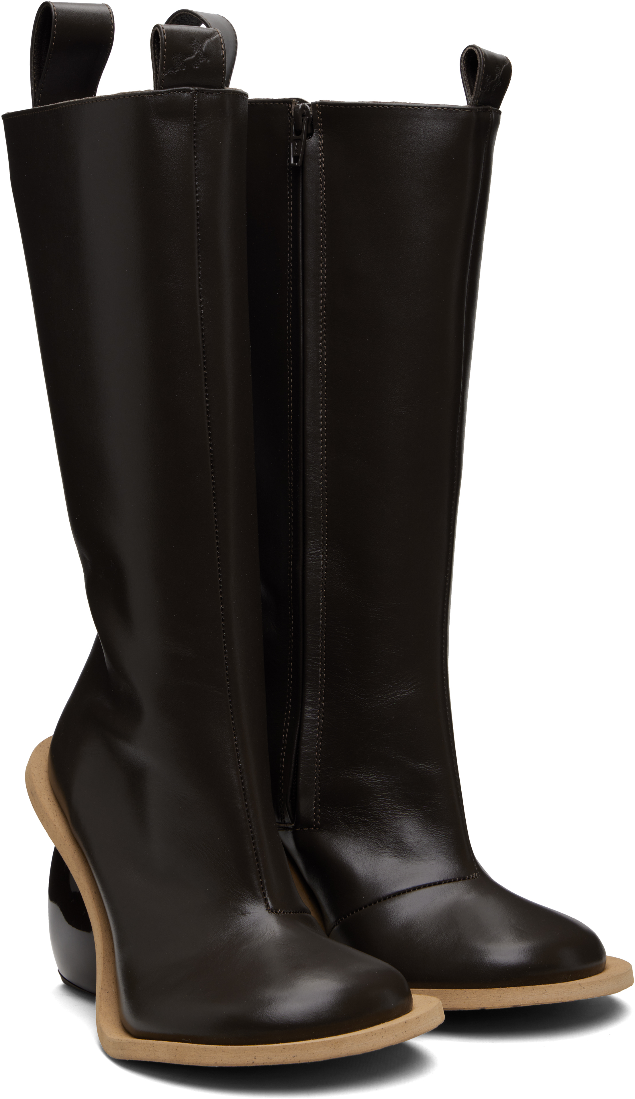 Yume Yume Brown Love Tall Boots In Black