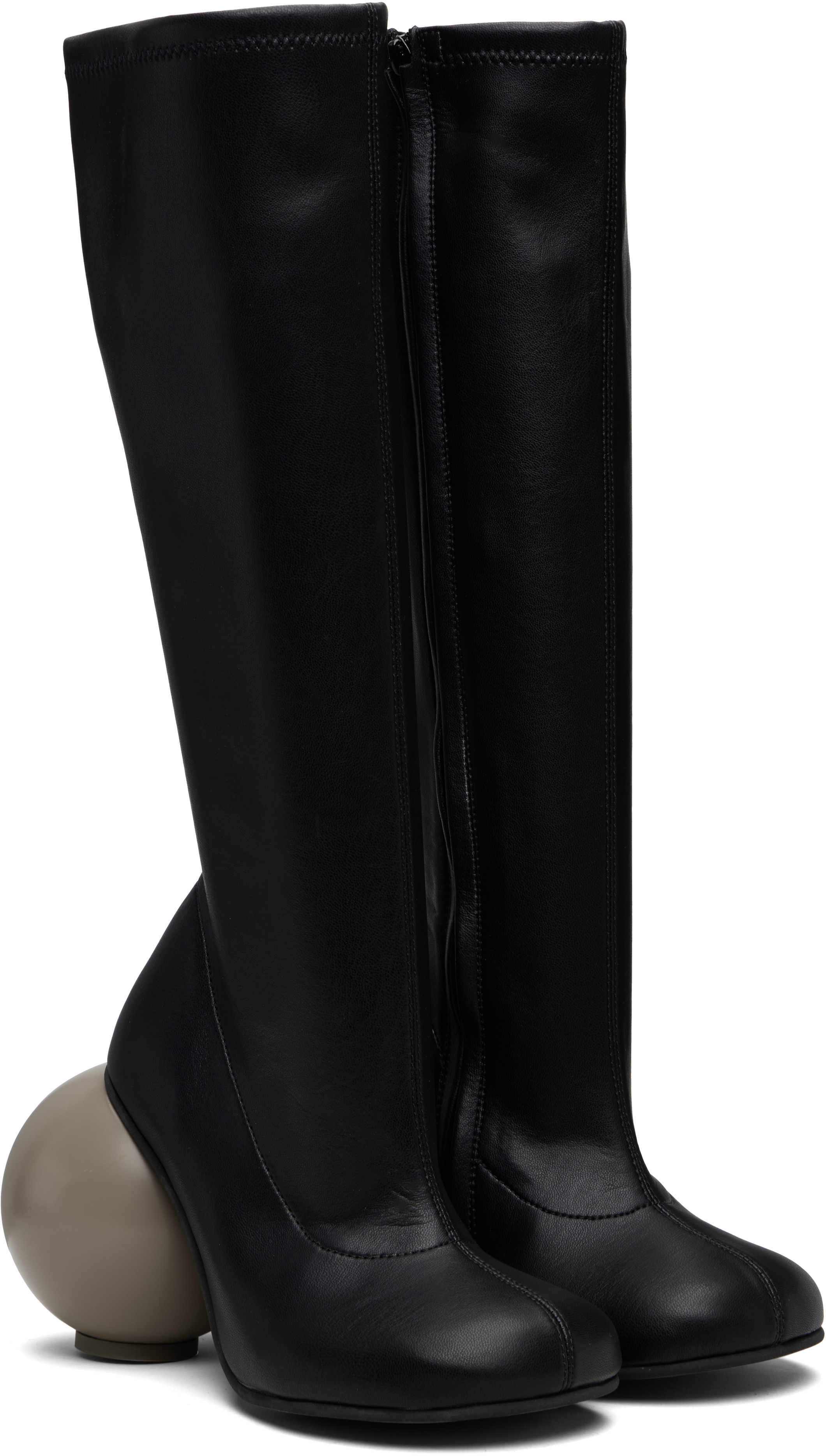 Yume Yume Black Ball Tall Boots In Multi