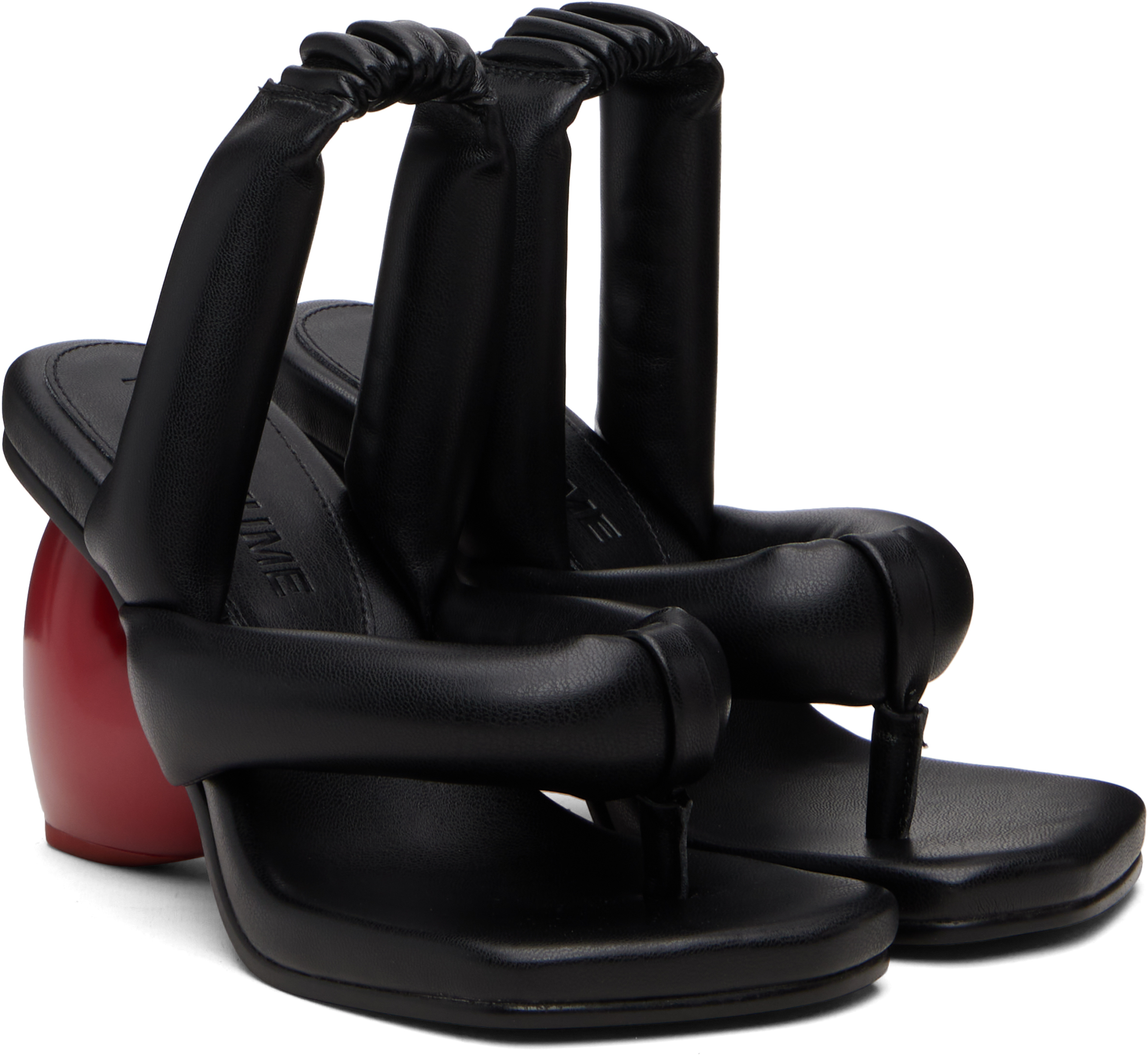 Yume Yume Black & Red Love Heeled Sandals In Multi
