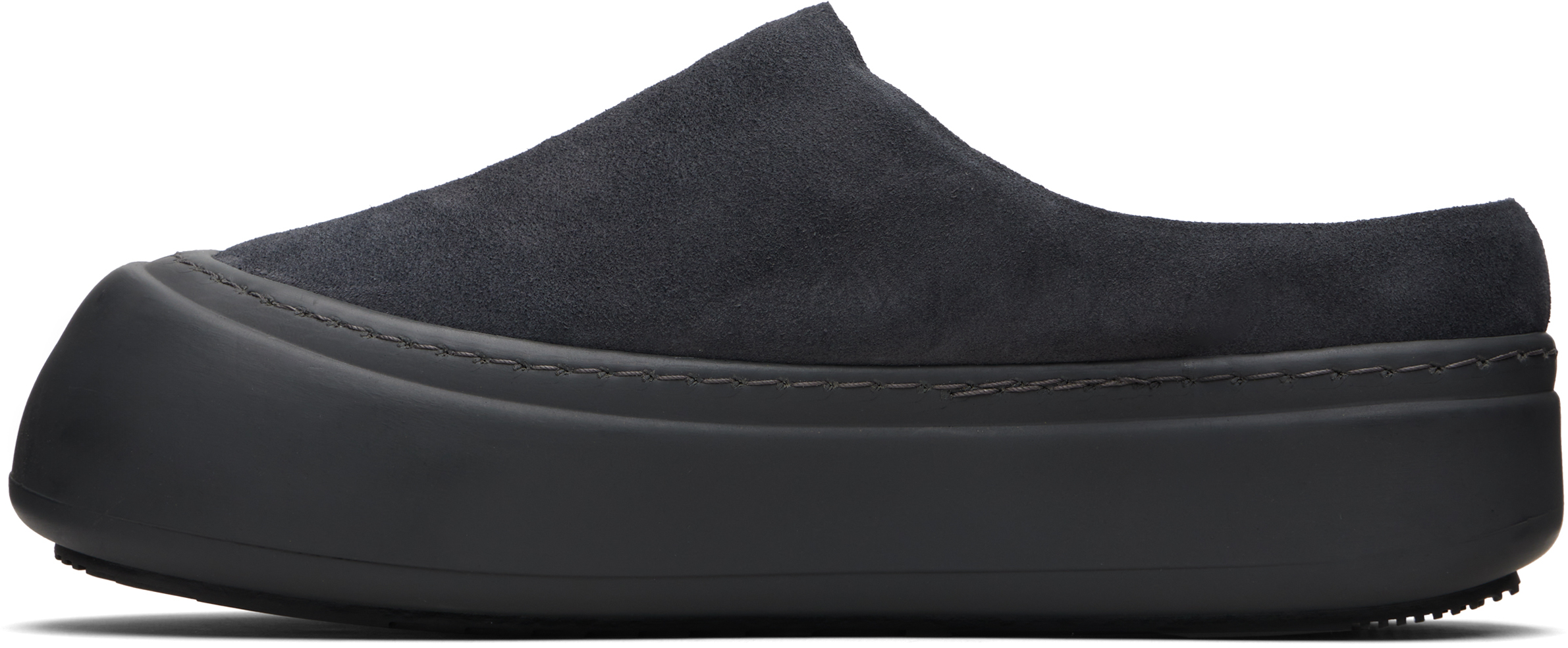 Yume Yume Gray Goofy Slide Loafers In Black