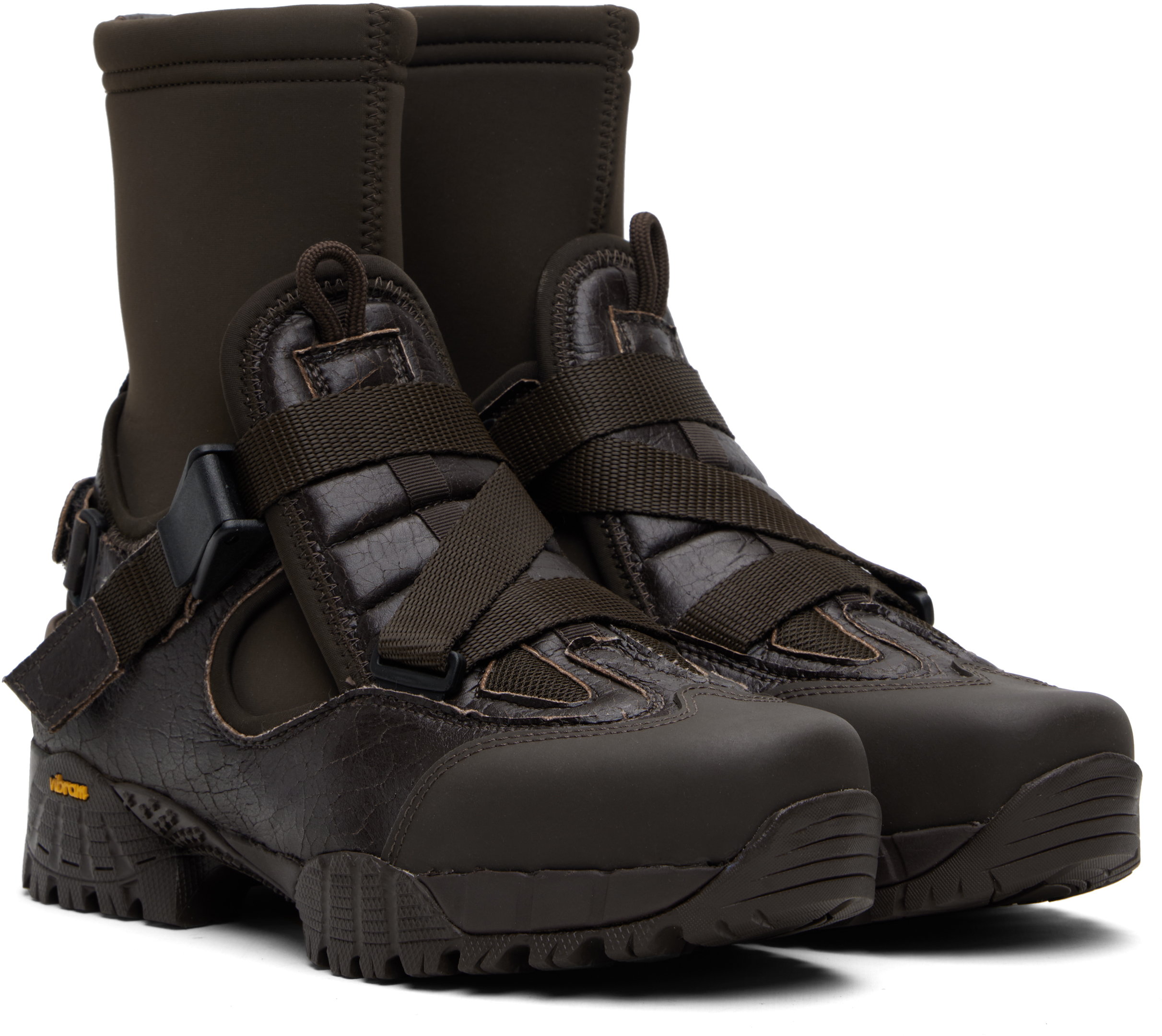 Yume Yume Brown Cloud Walker Sneakers In Black