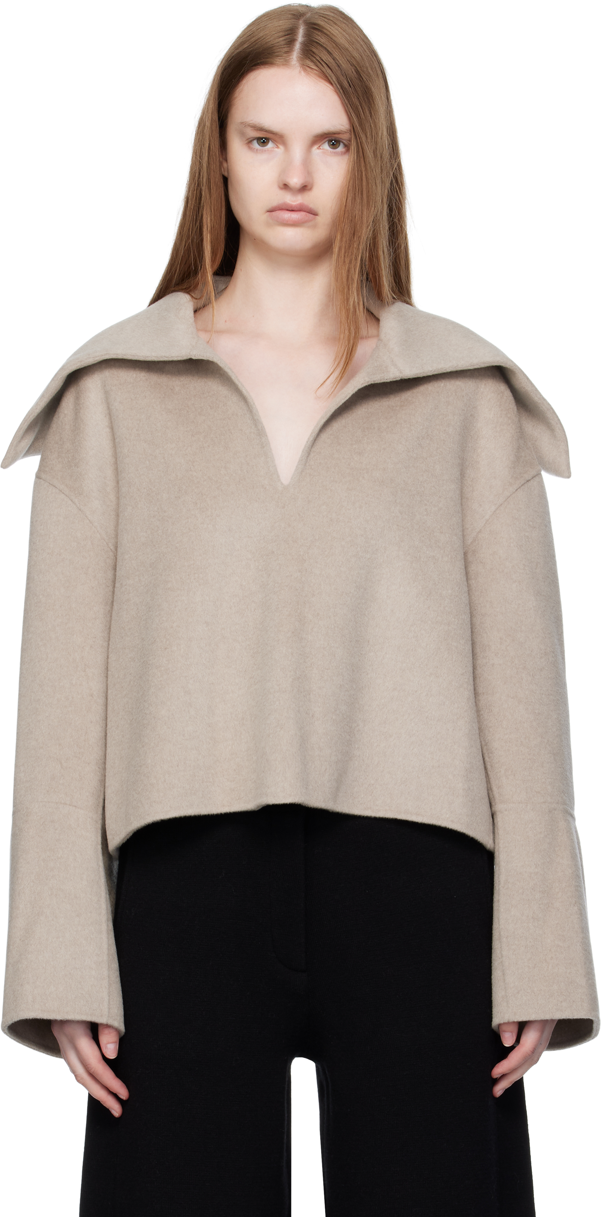 Nanushka Gray Maxe Sweater In Gray