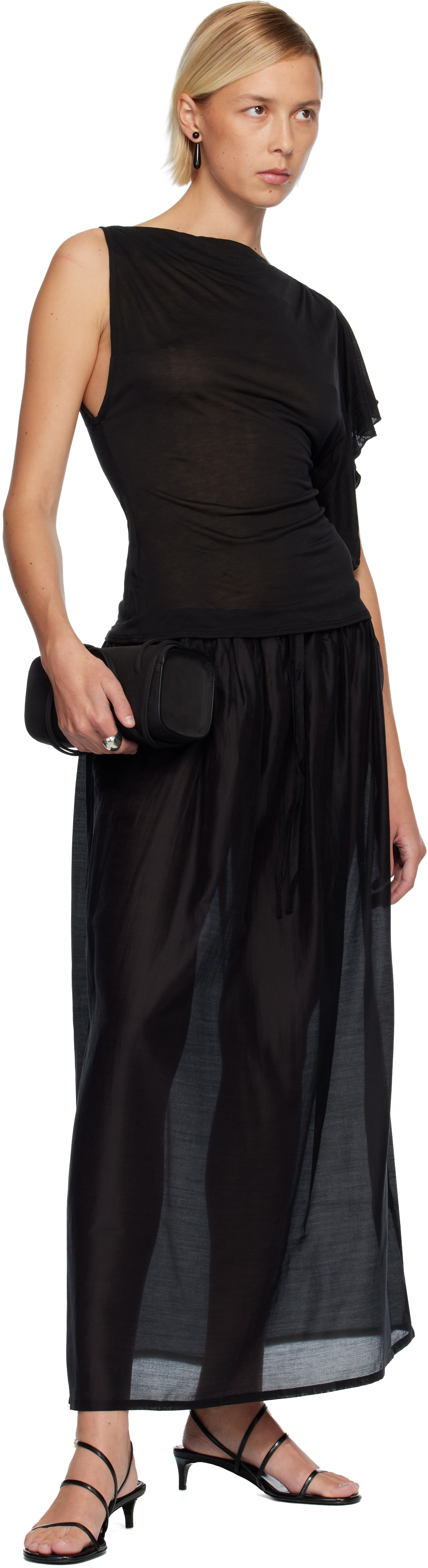 Belle Anna Black Zehra Top In Black