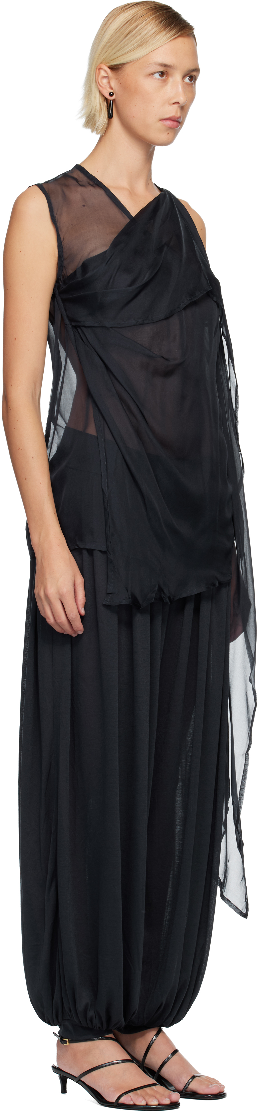 Belle Anna Navy Vale Top In Blue