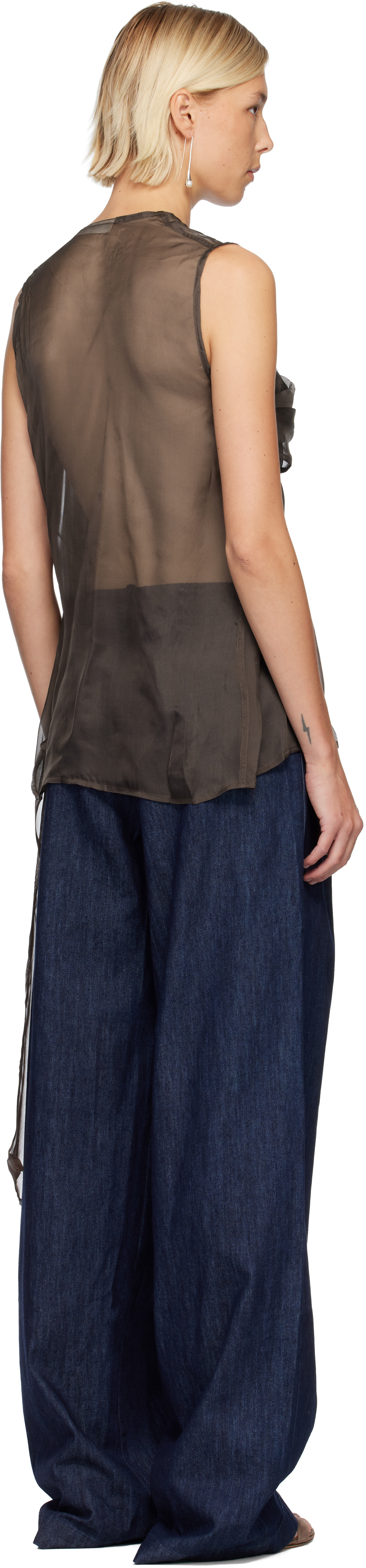 Belle Anna Brown Vale Top In Brown