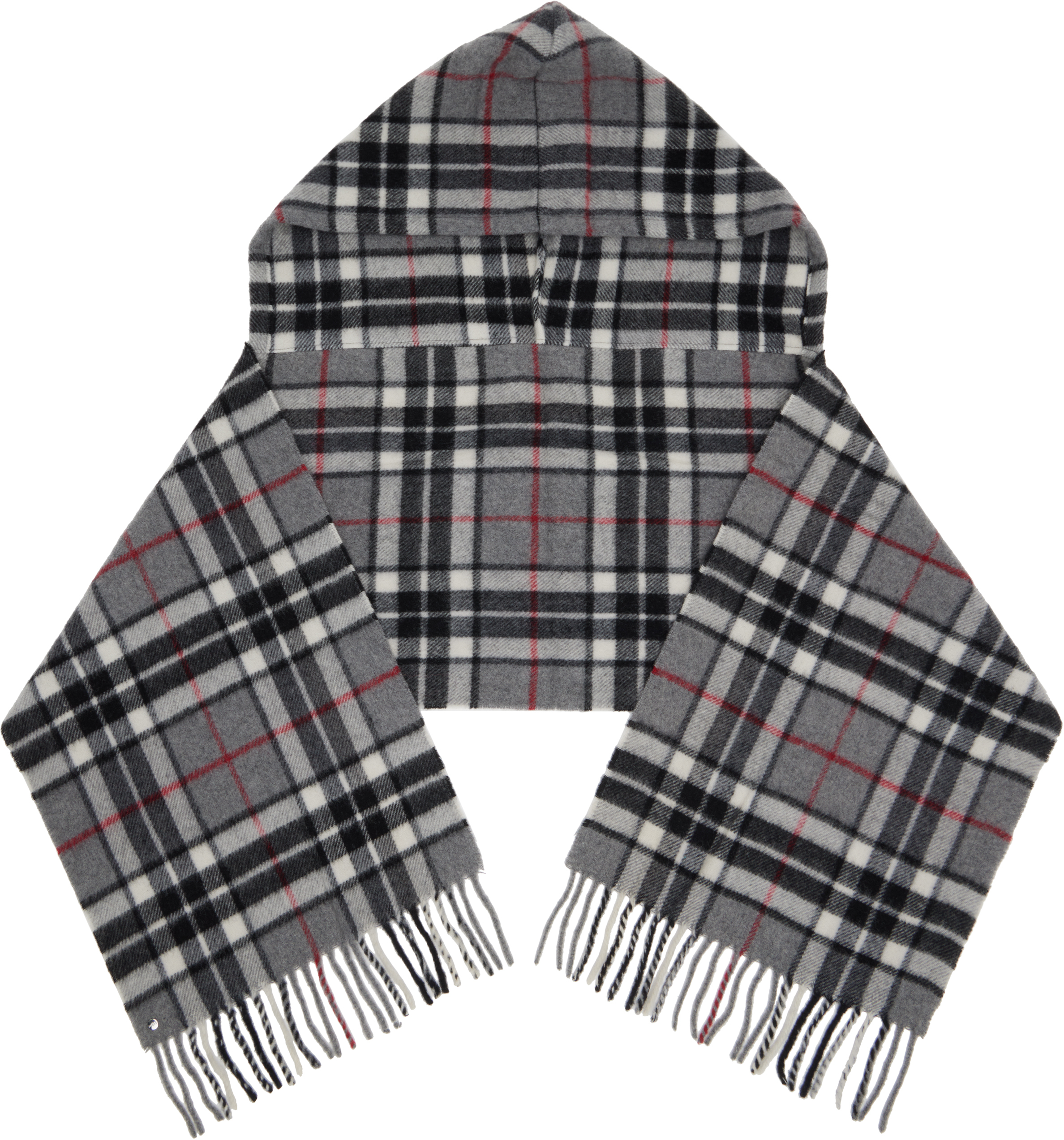 Gray Hood Scarf