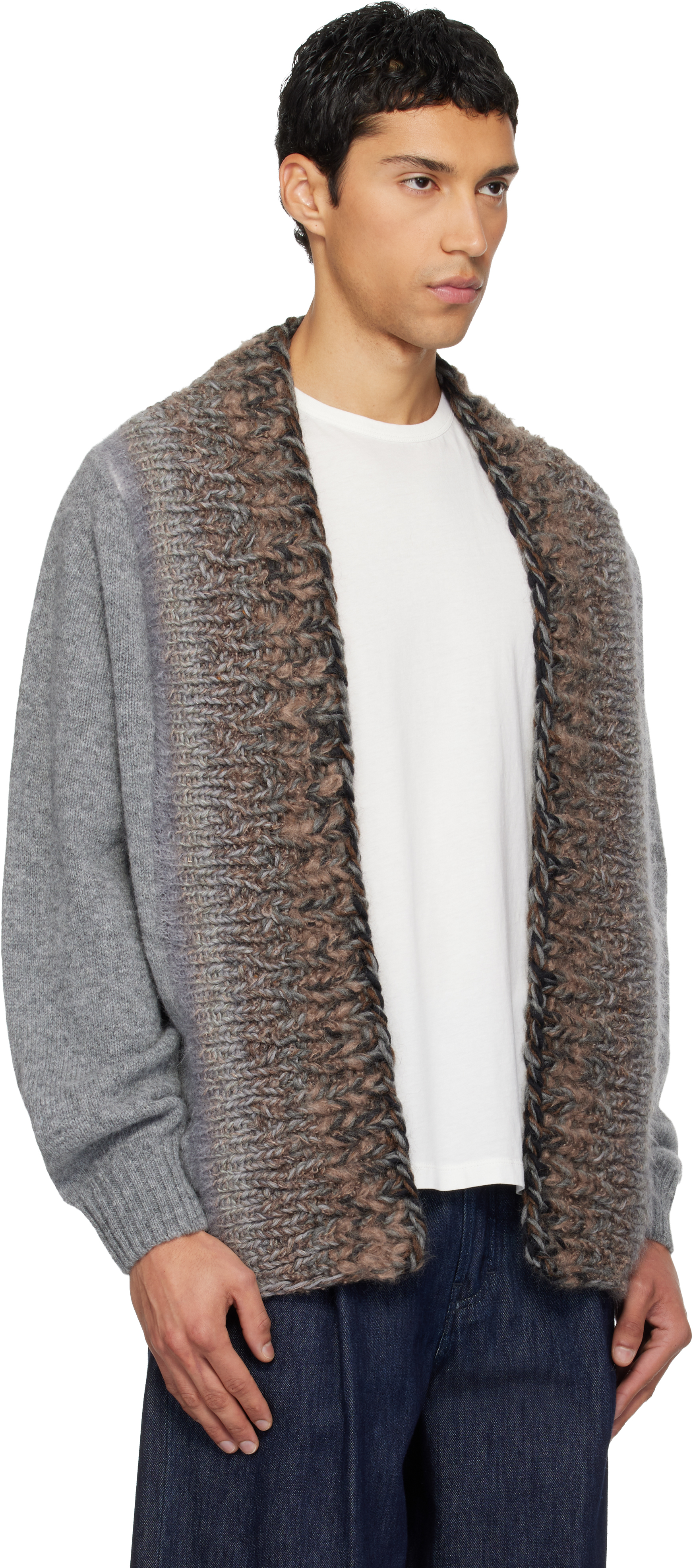 Bless Gray 5250 Passen Cardigan In Multi