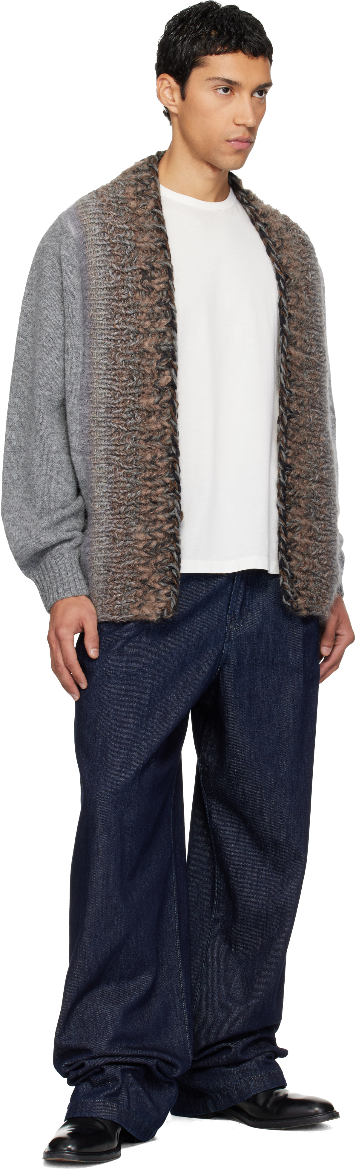 Bless Gray 5250 Passen Cardigan In Multi