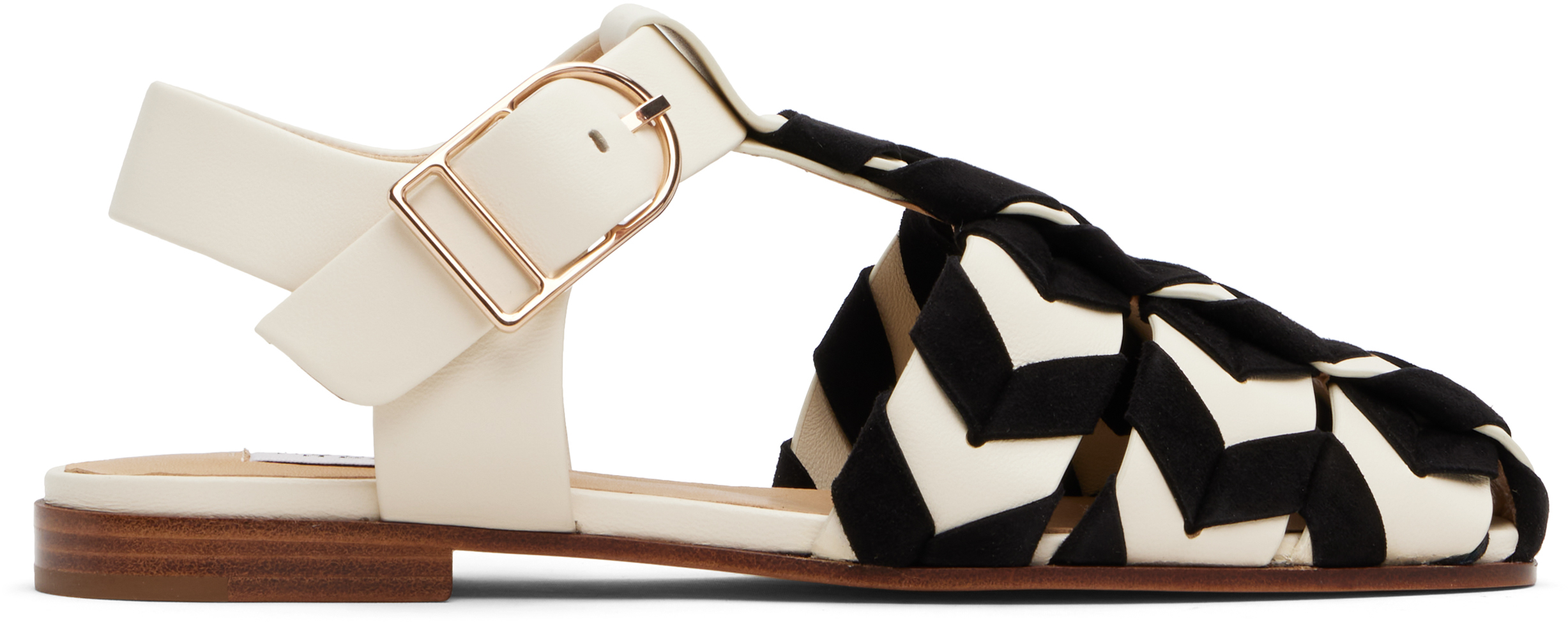 Black & Off-White Willow Sandals