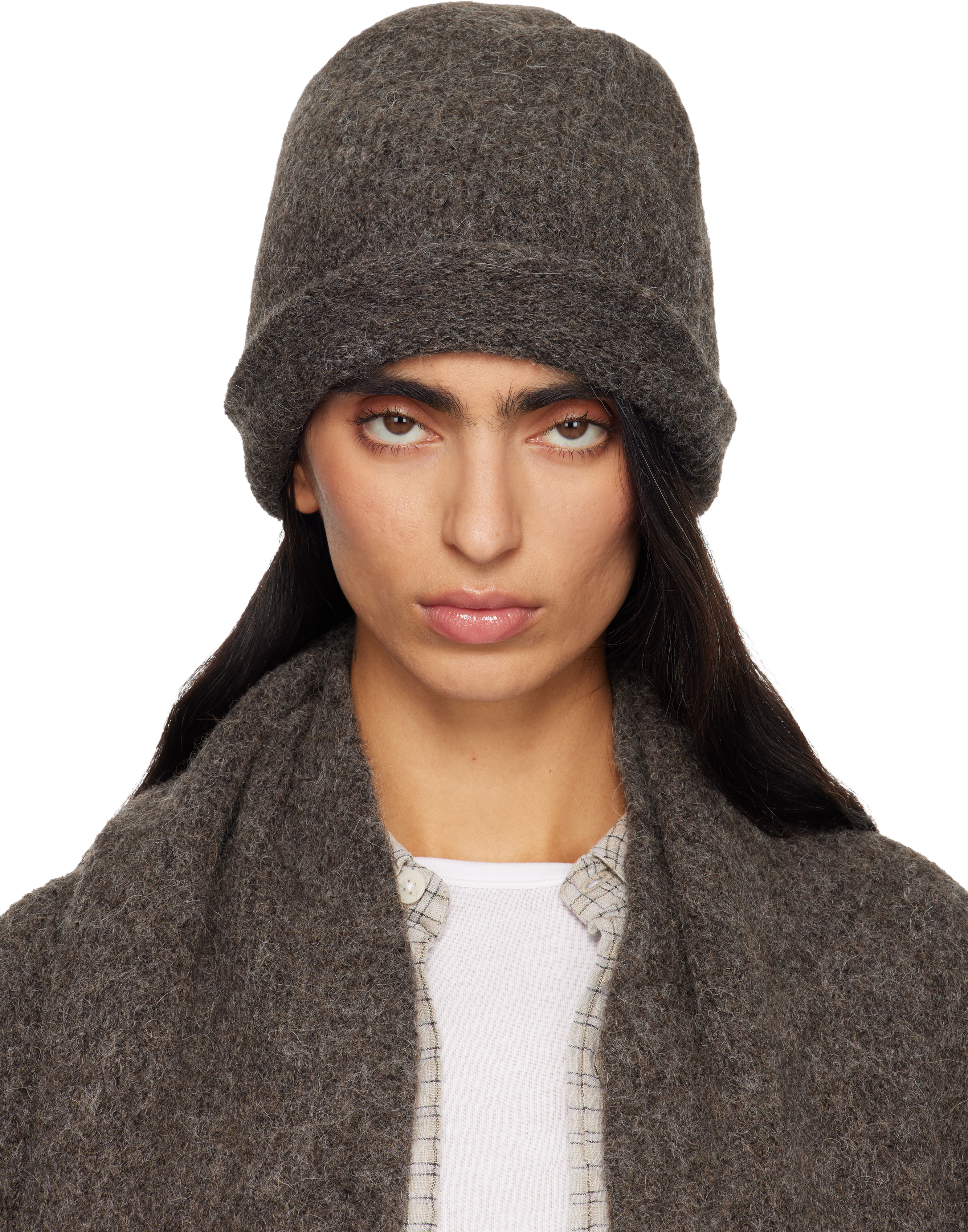 Lauren Manoogian Gray Crown Beanie In Green