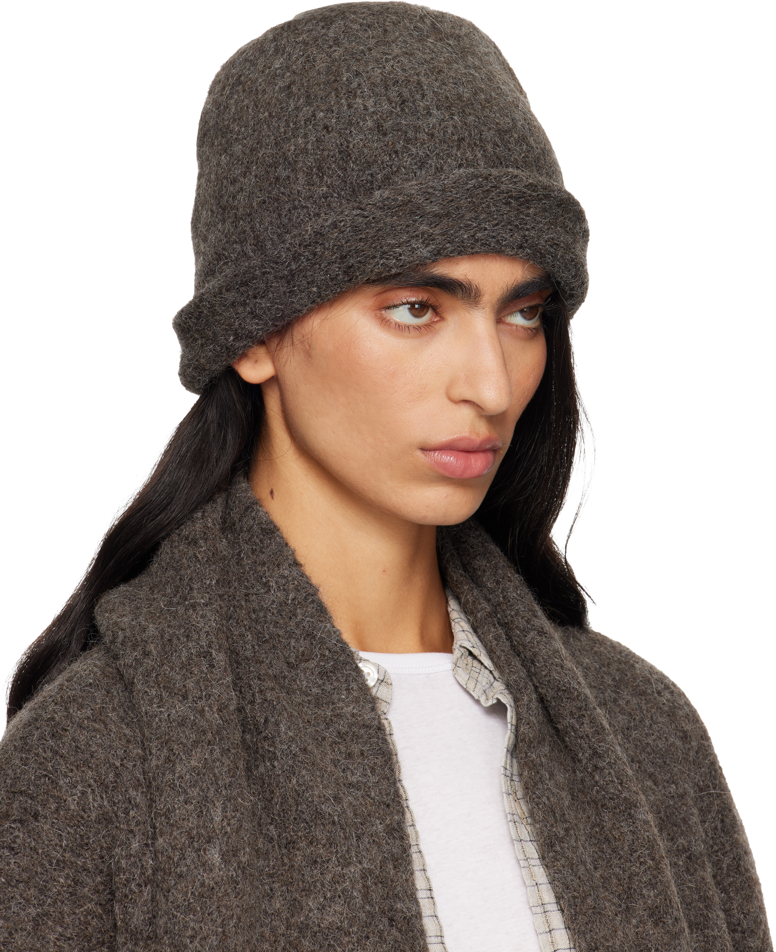 Lauren Manoogian Gray Crown Beanie In Green