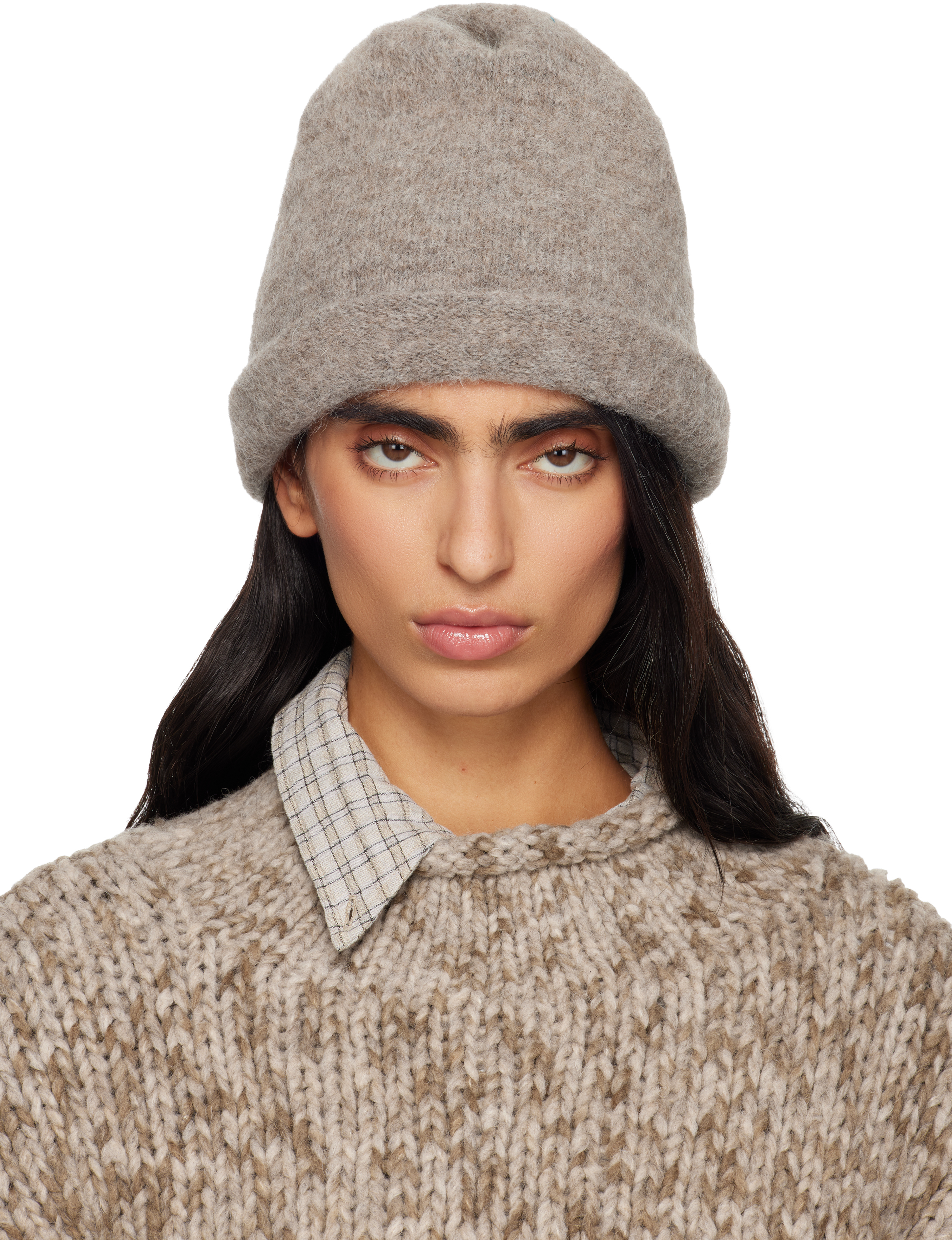 Gray Knot Beanie by Lauren Manoogian on Sale